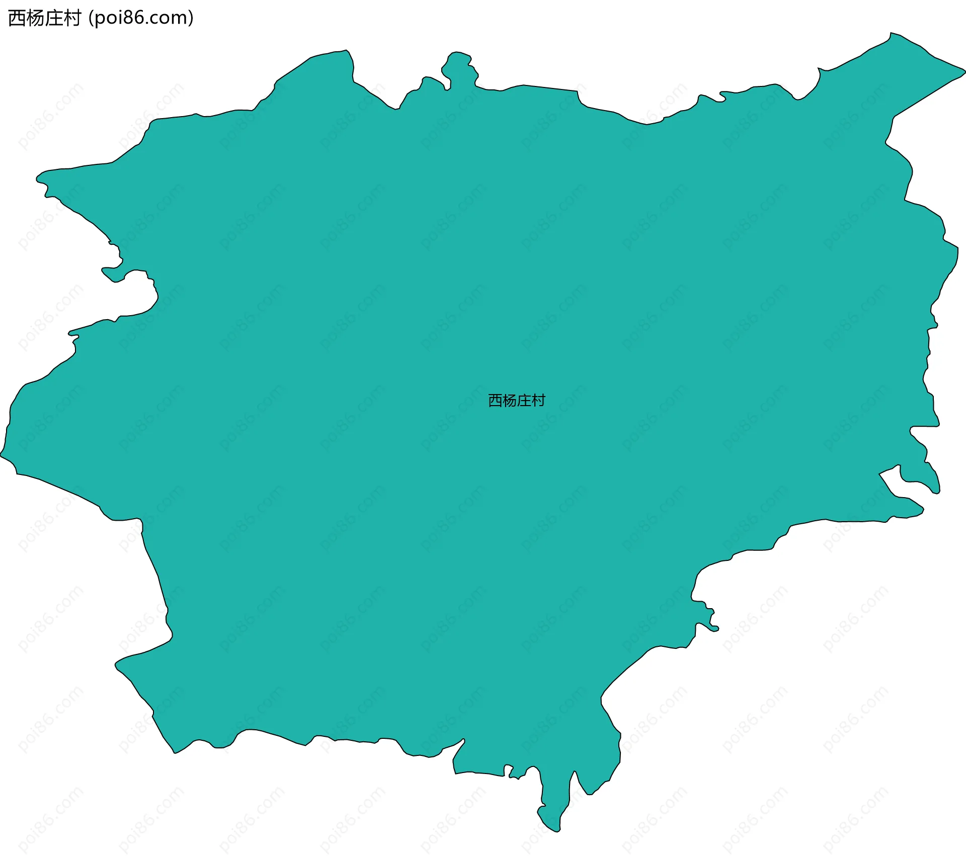 西杨庄村边界地图