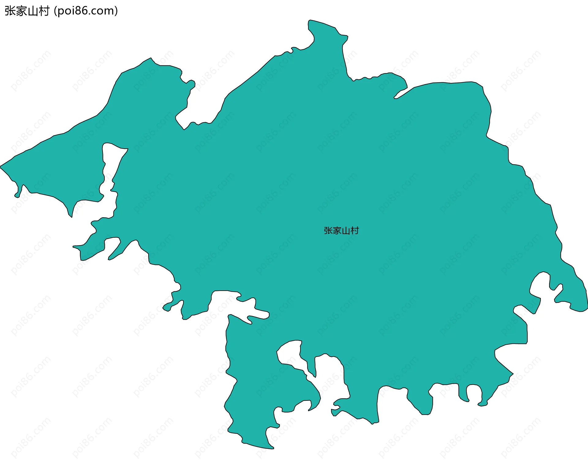 张家山村边界地图