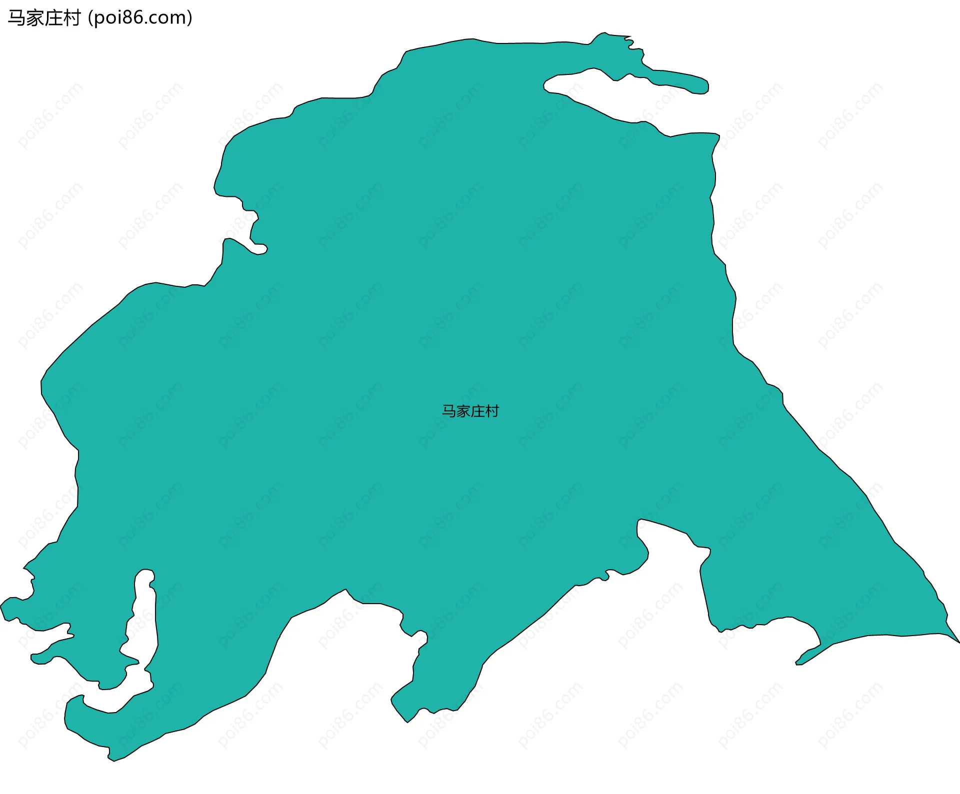 马家庄村边界地图