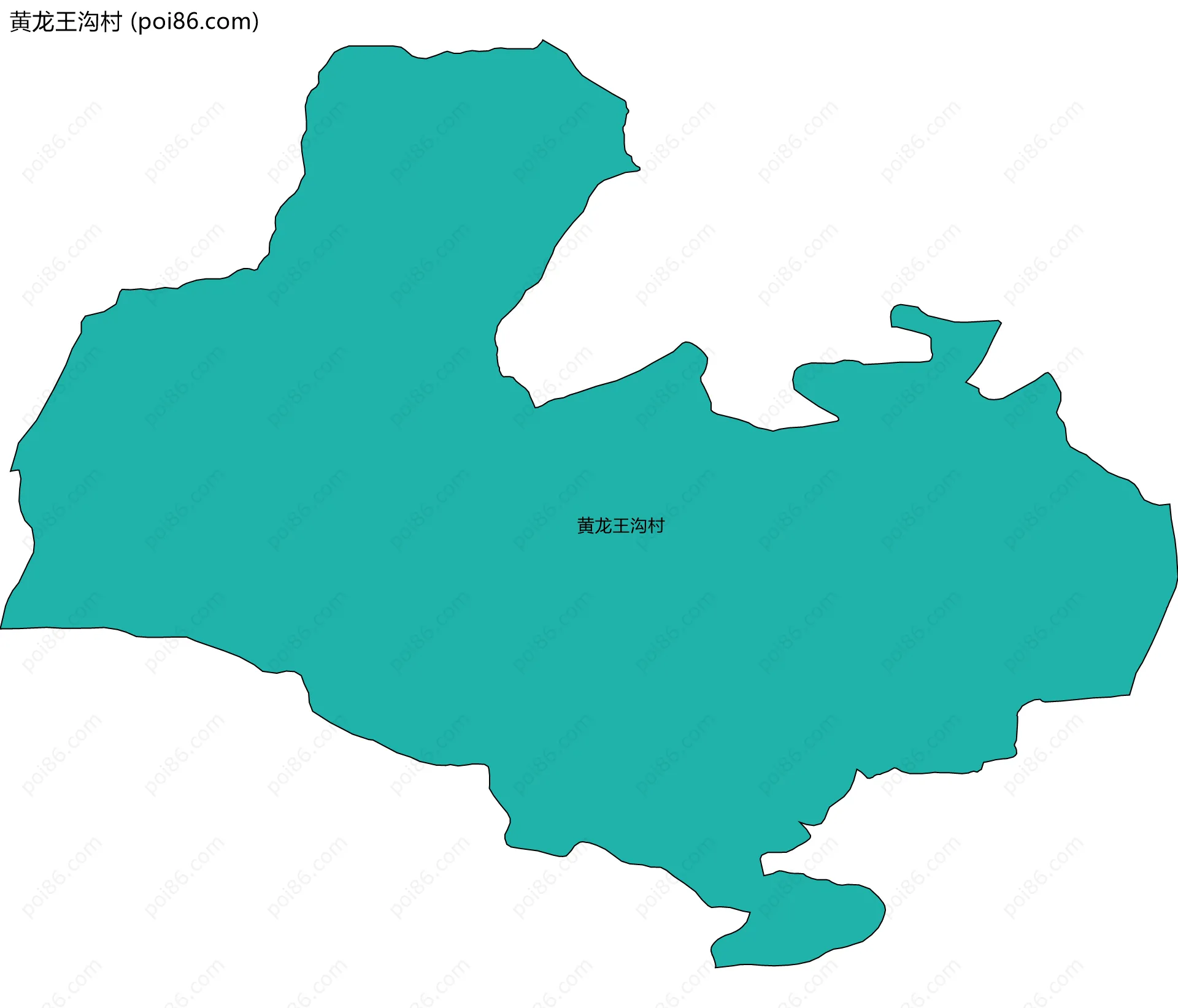 黄龙王沟村边界地图