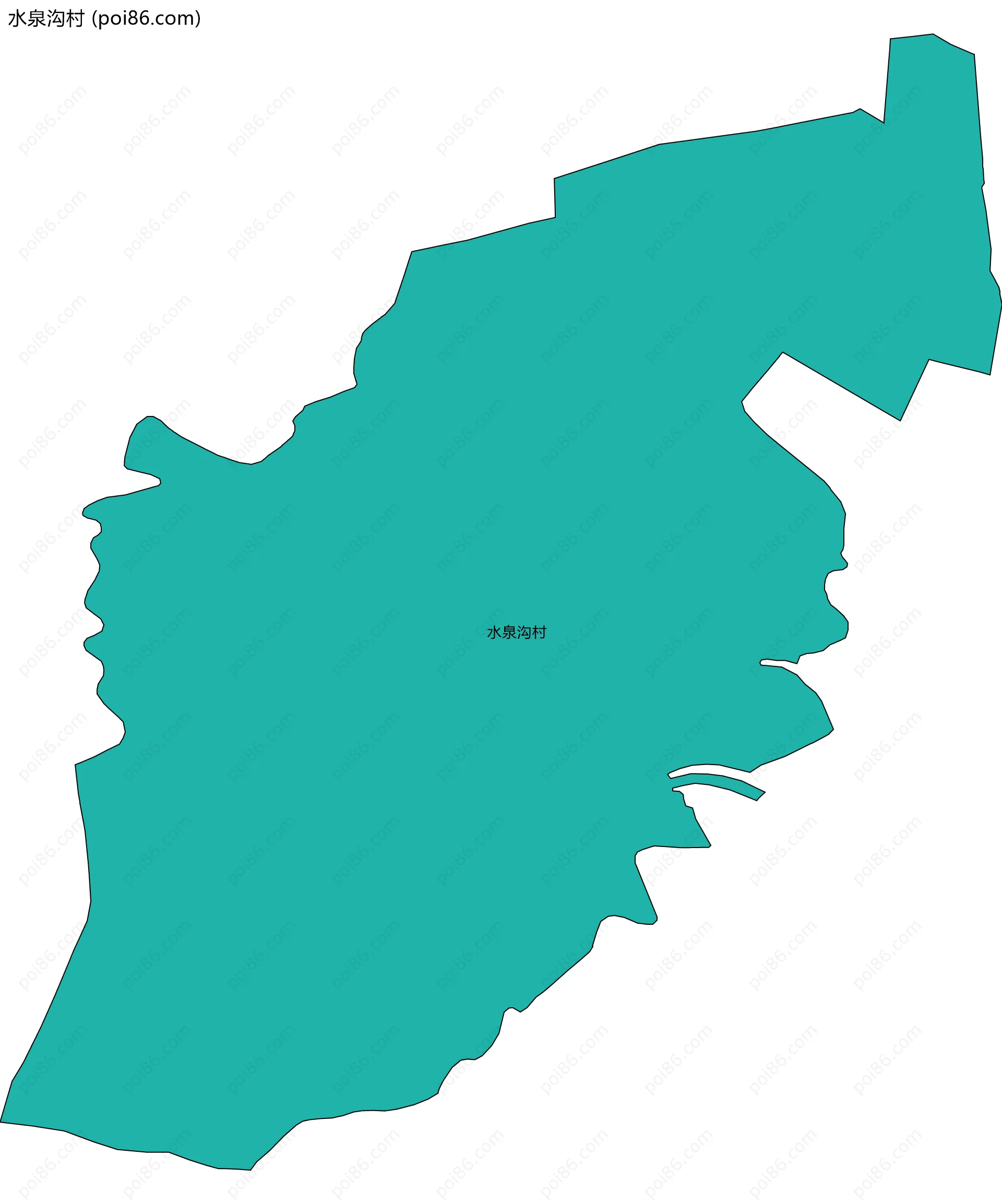 水泉沟村边界地图