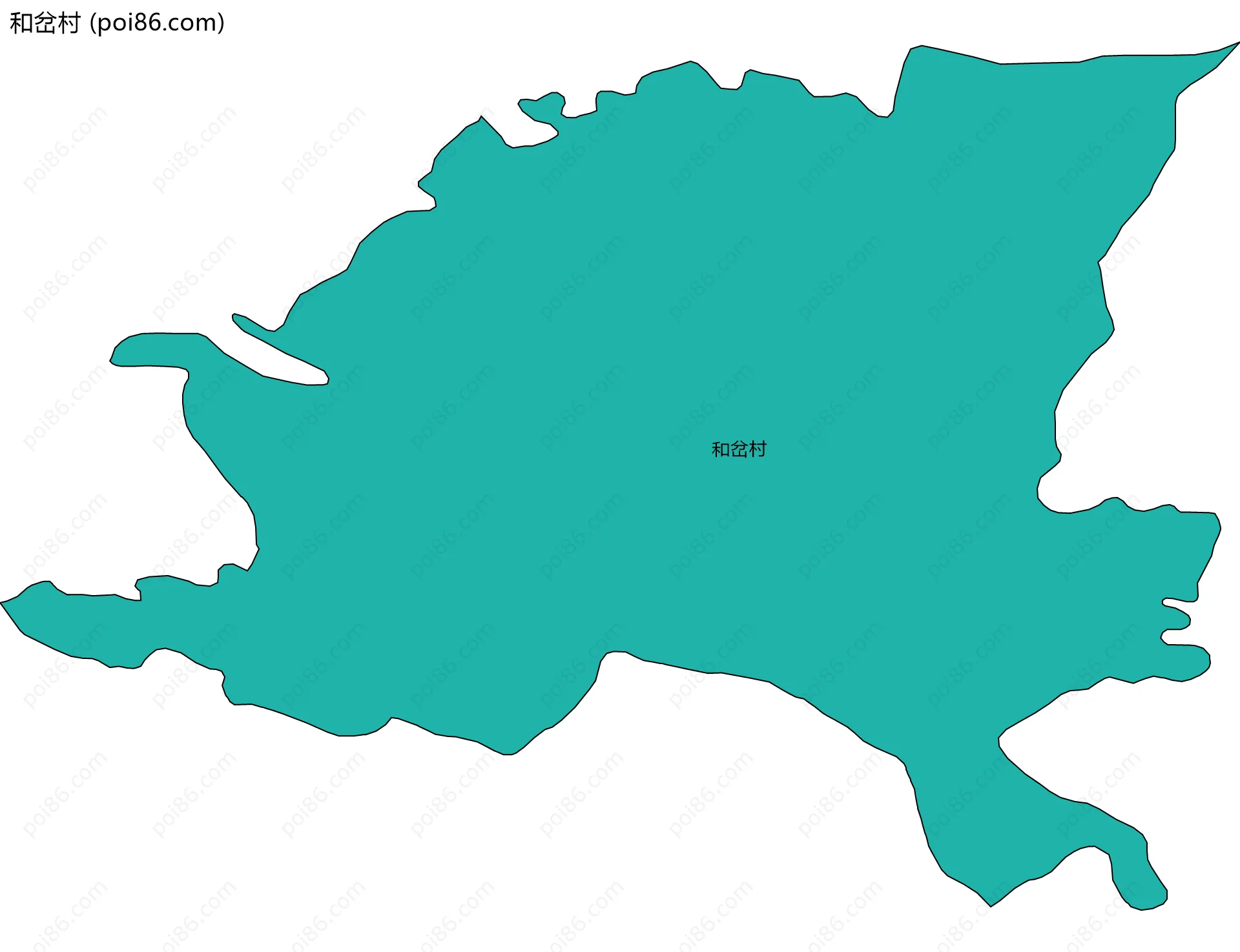 和岔村边界地图