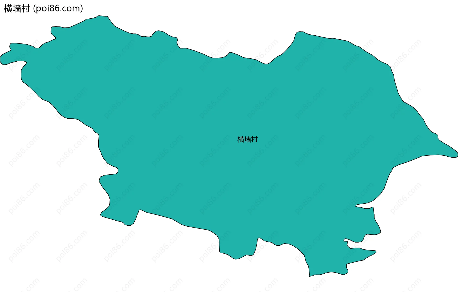 横墙村边界地图