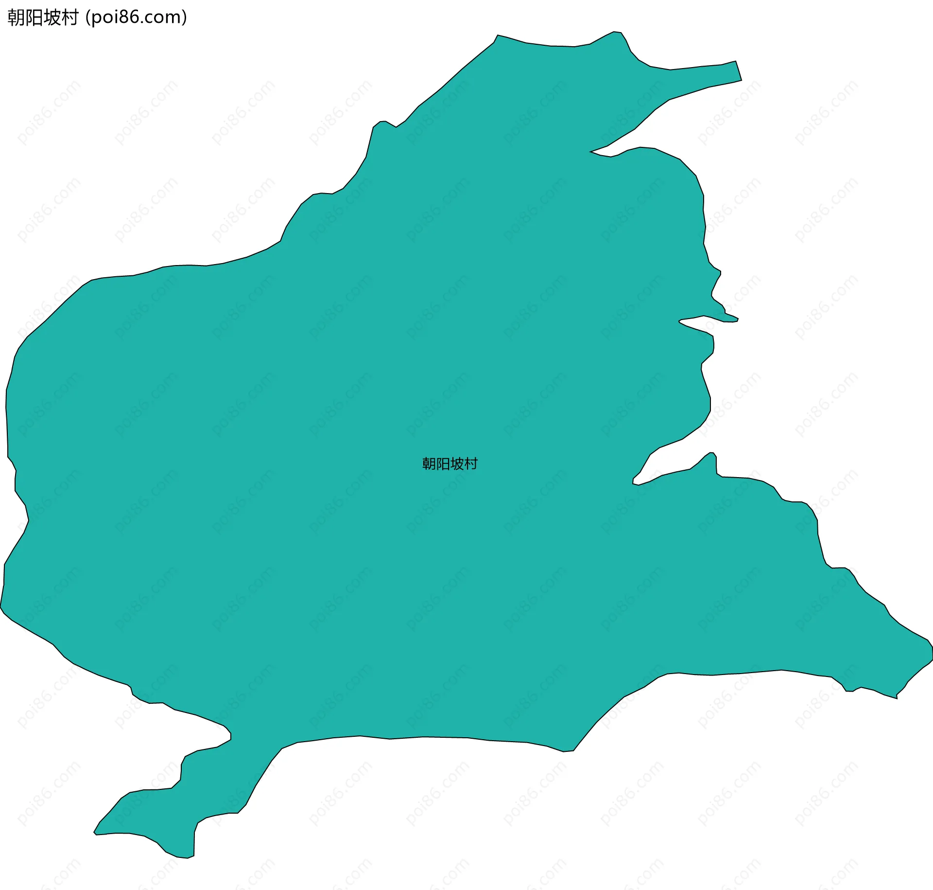 朝阳坡村边界地图