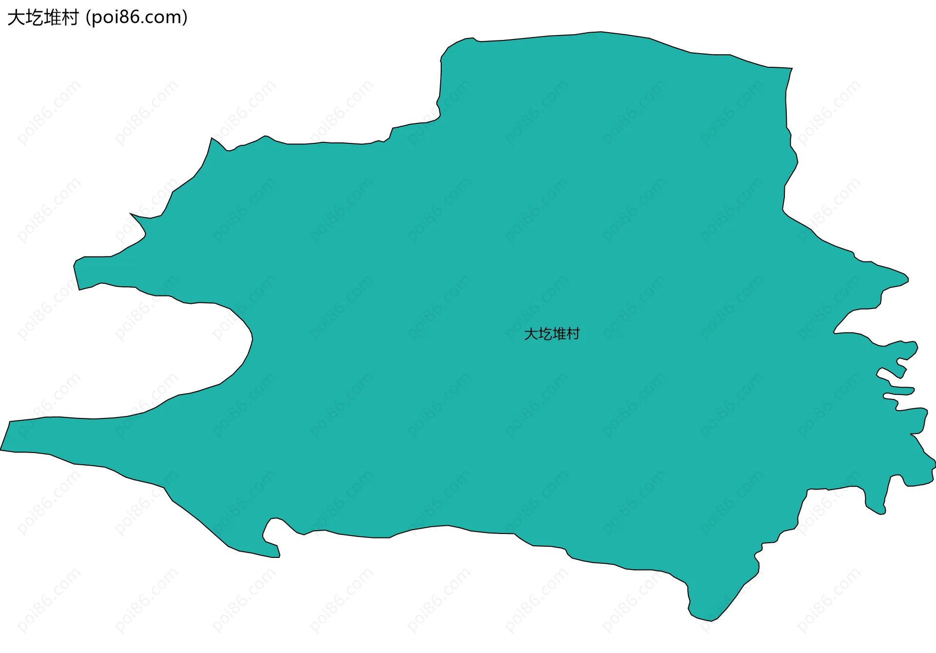 大圪堆村边界地图