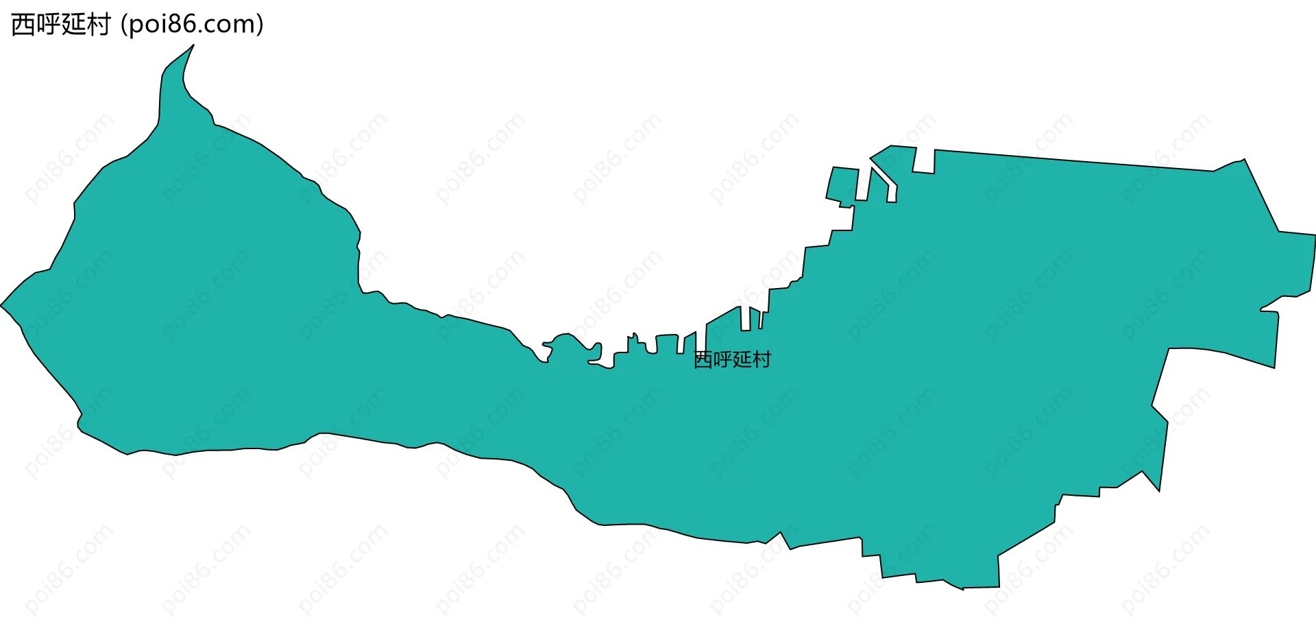 西呼延村边界地图
