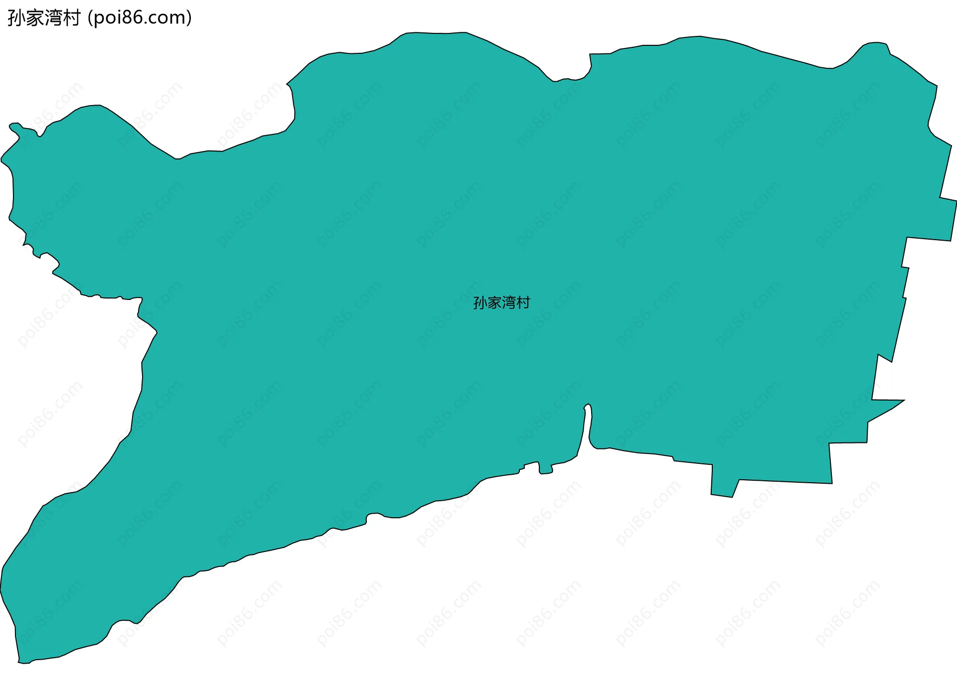 孙家湾村边界地图