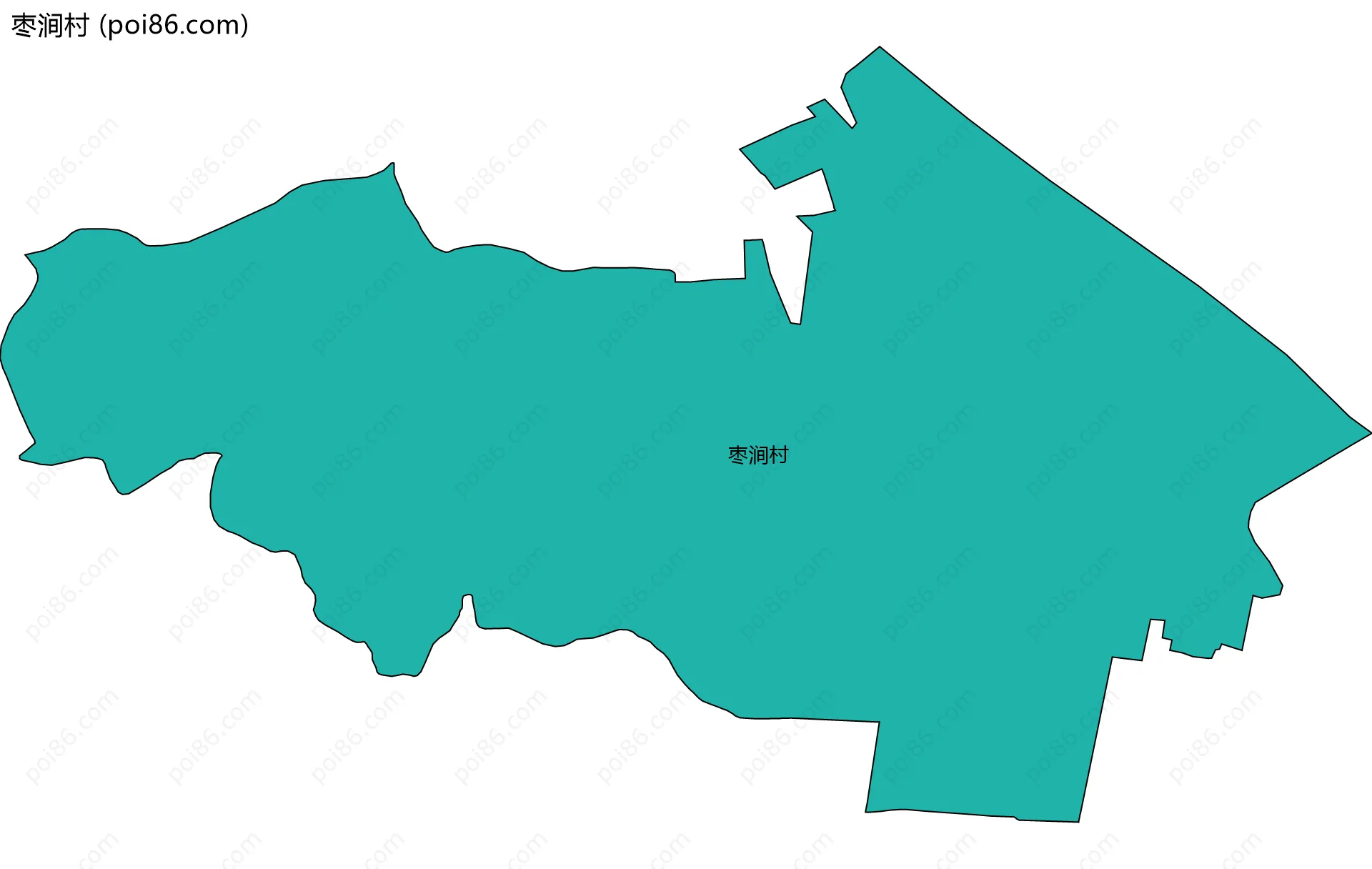 枣涧村边界地图