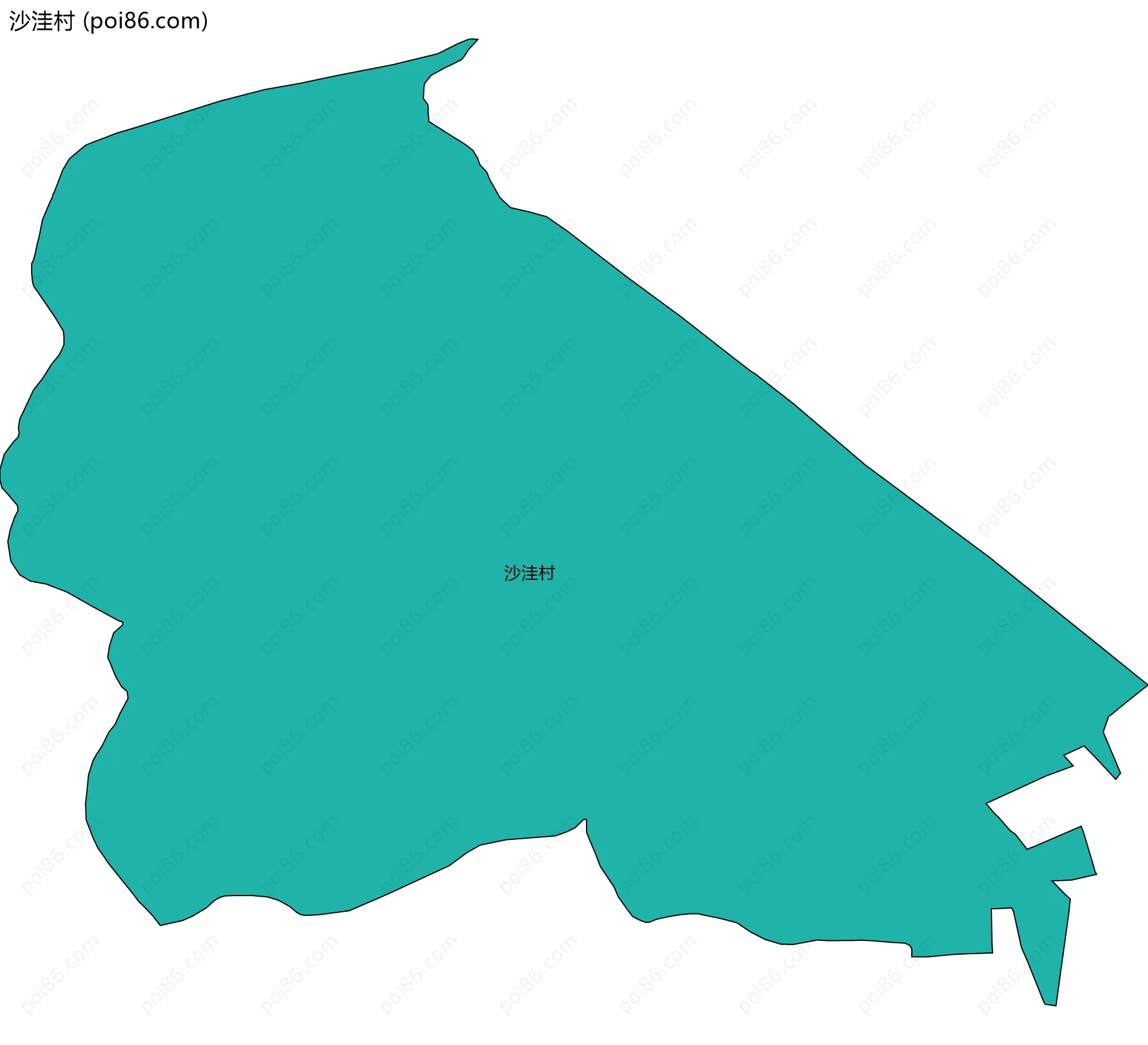 沙洼村边界地图