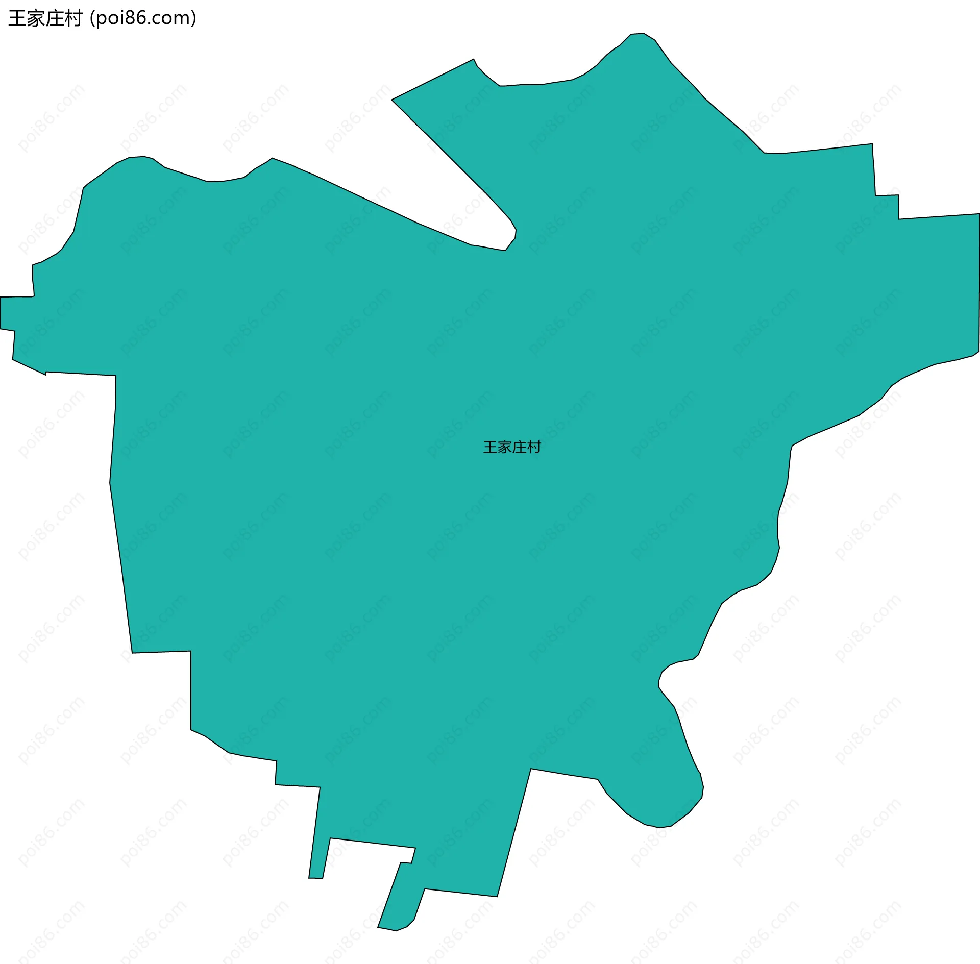 王家庄村边界地图