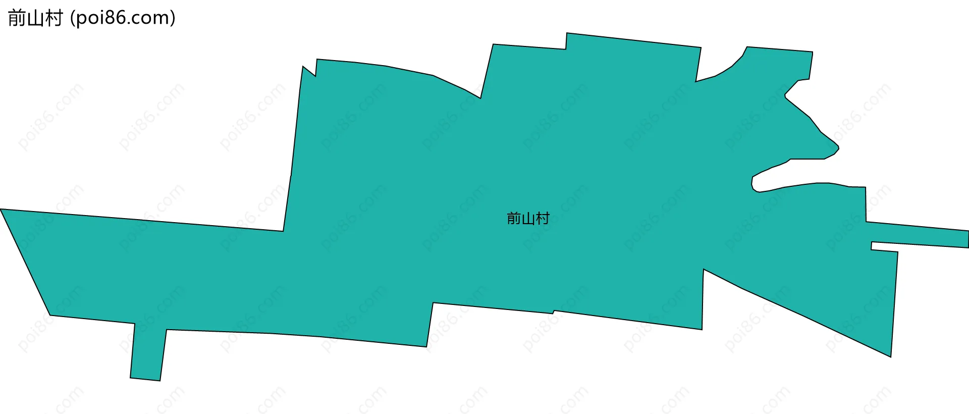 前山村边界地图