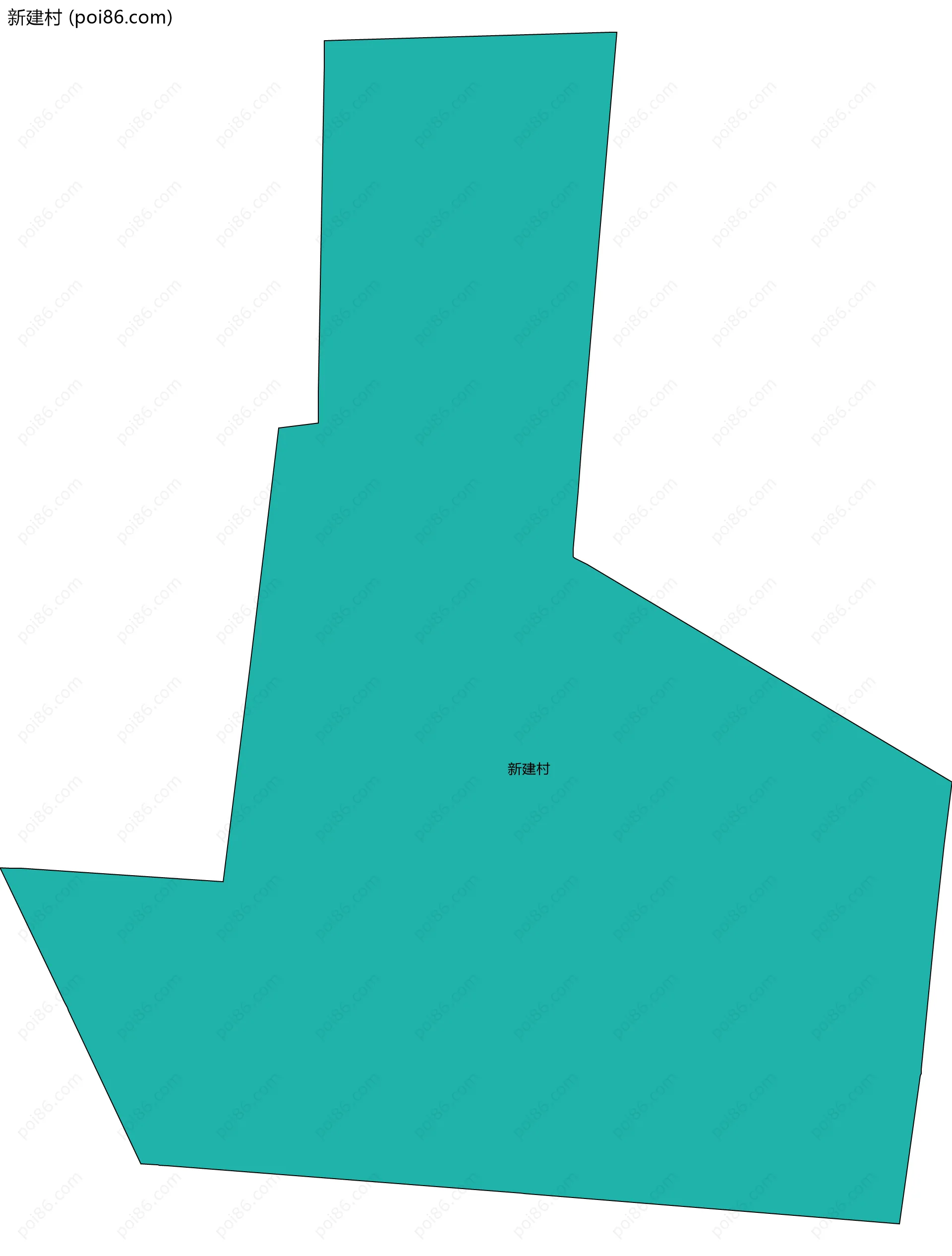 新建村边界地图