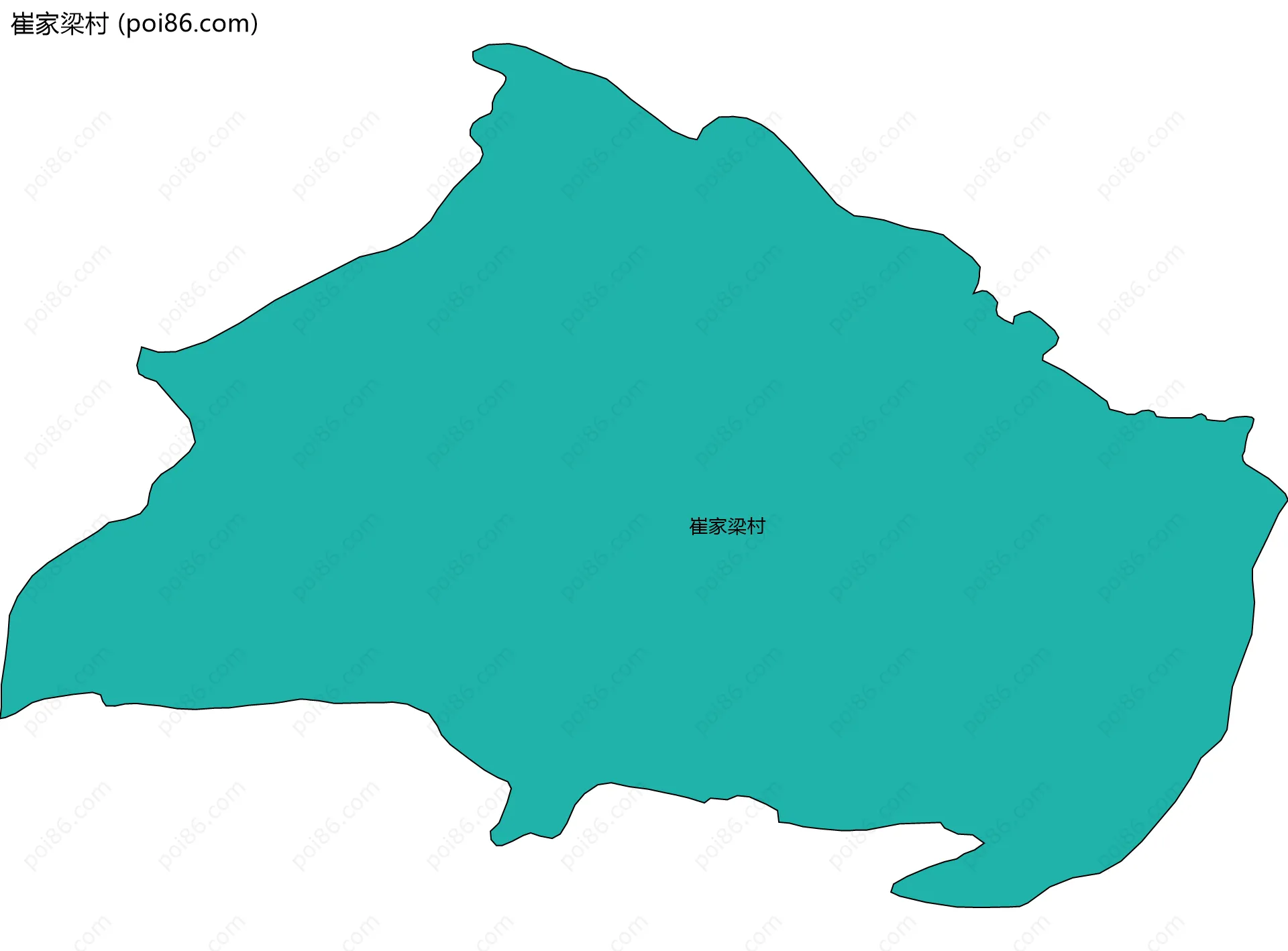 崔家梁村边界地图