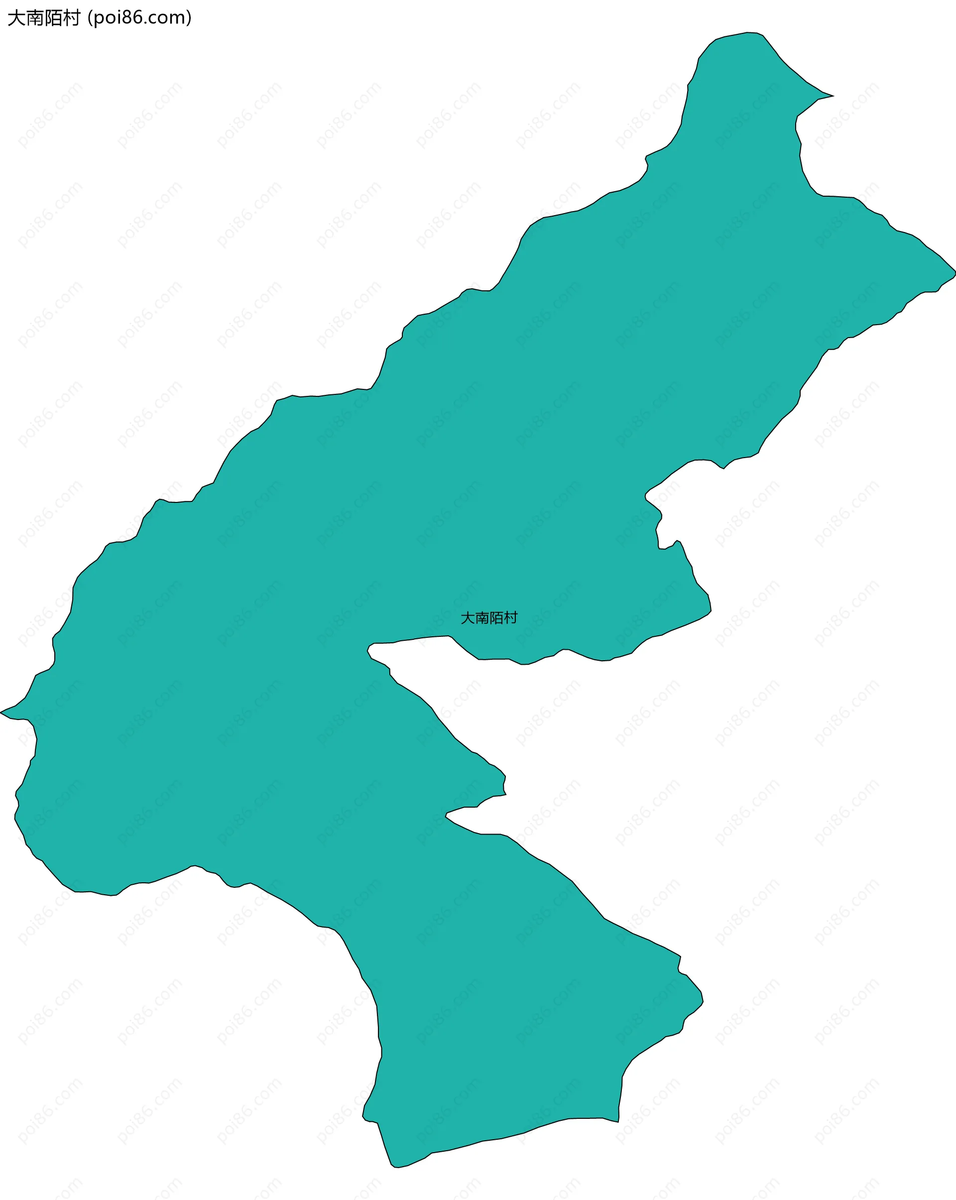 大南陌村边界地图