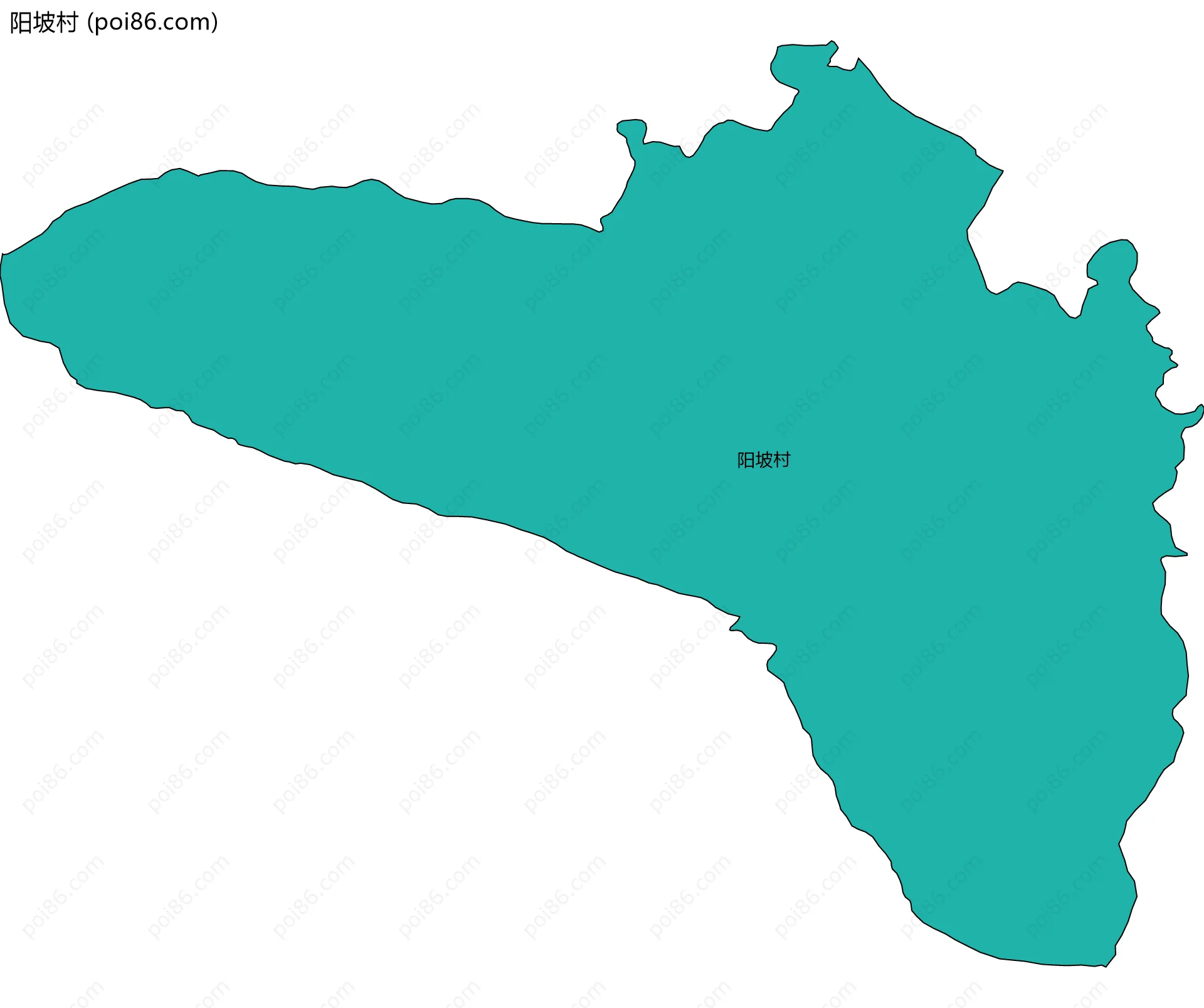 阳坡村边界地图