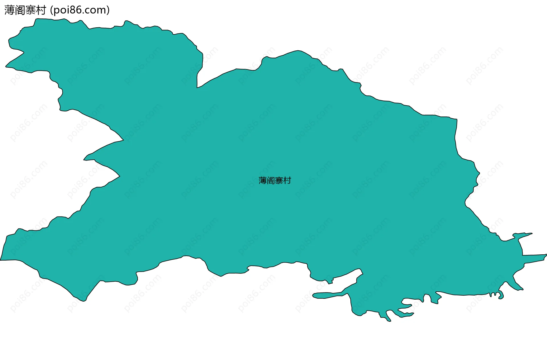 薄阁寨村边界地图