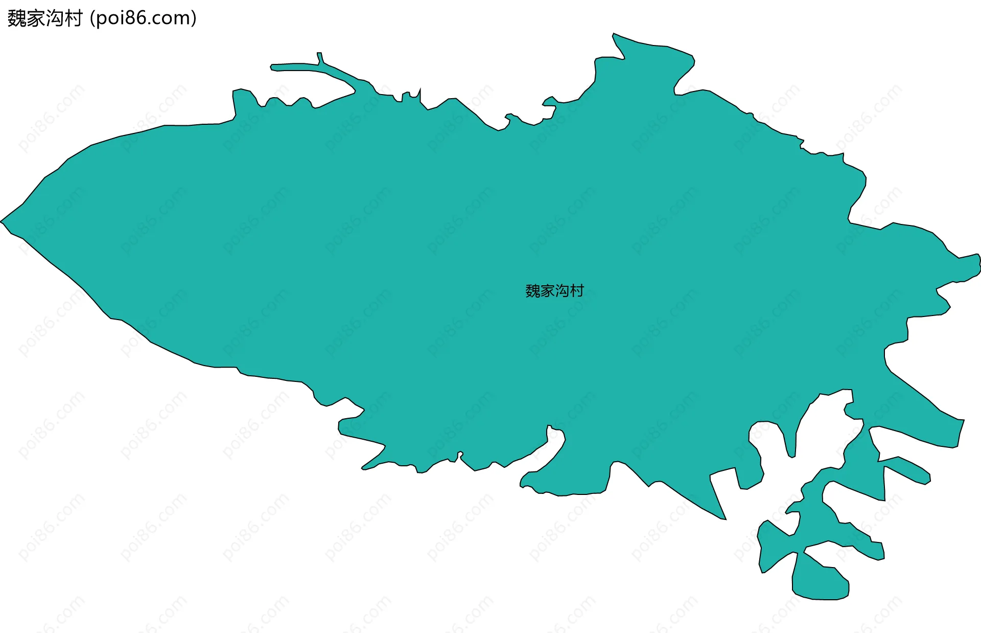 魏家沟村边界地图