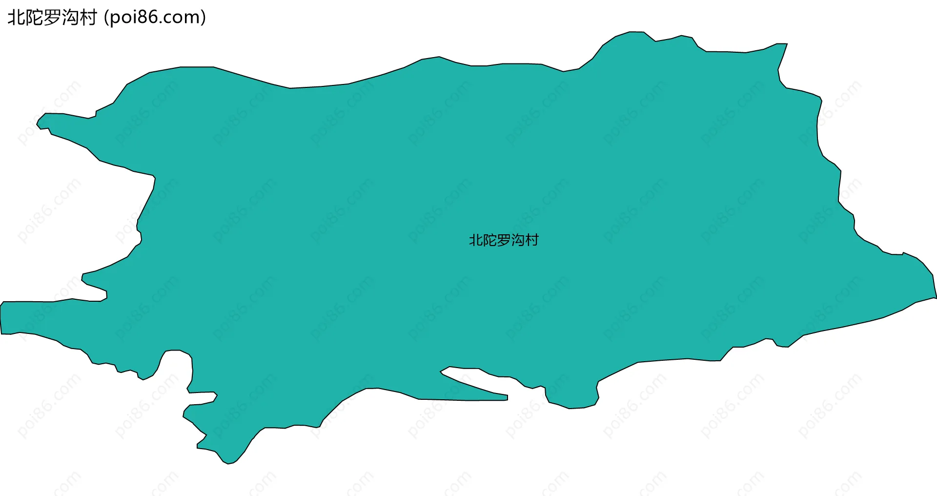 北陀罗沟村边界地图