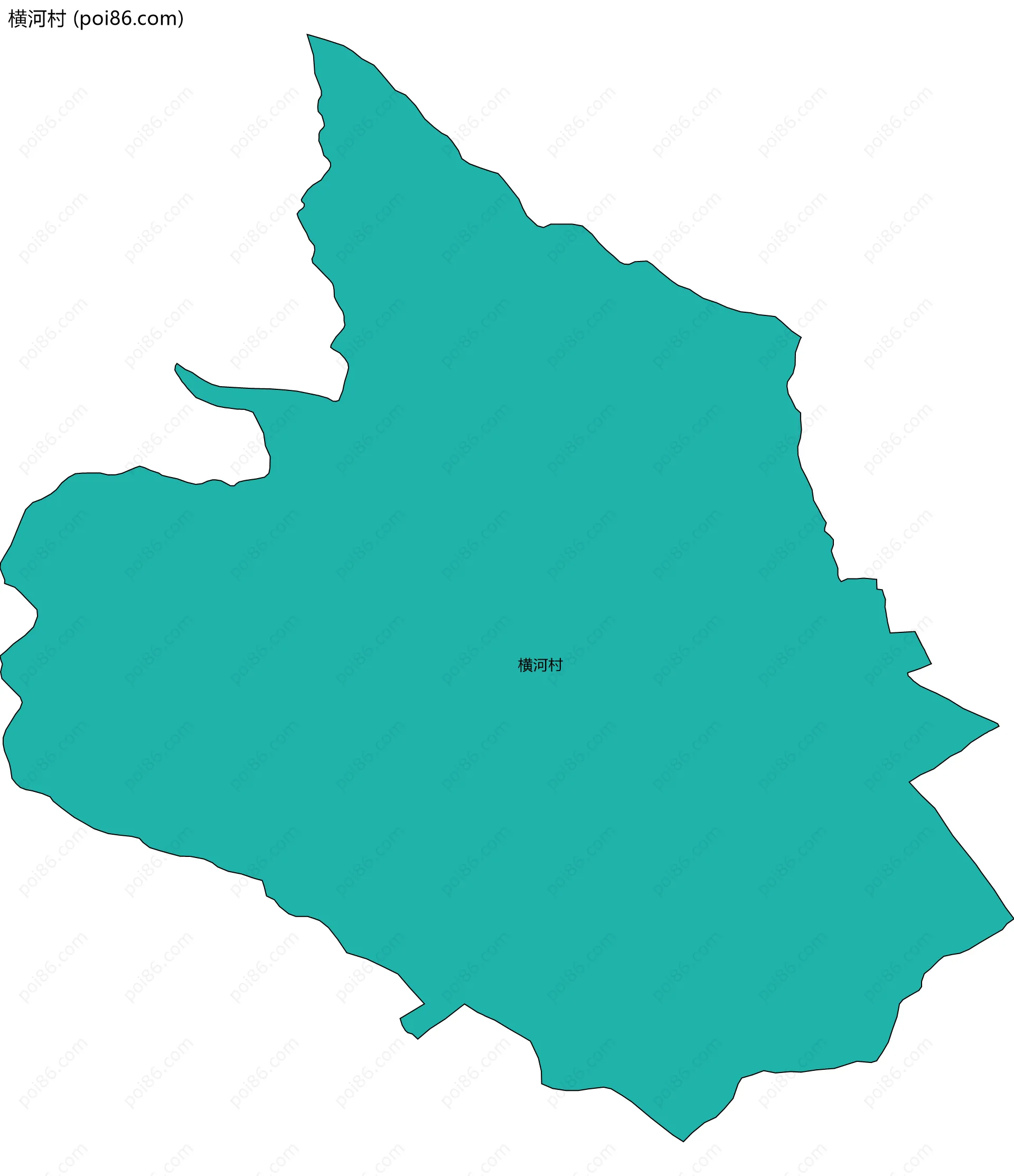 横河村边界地图