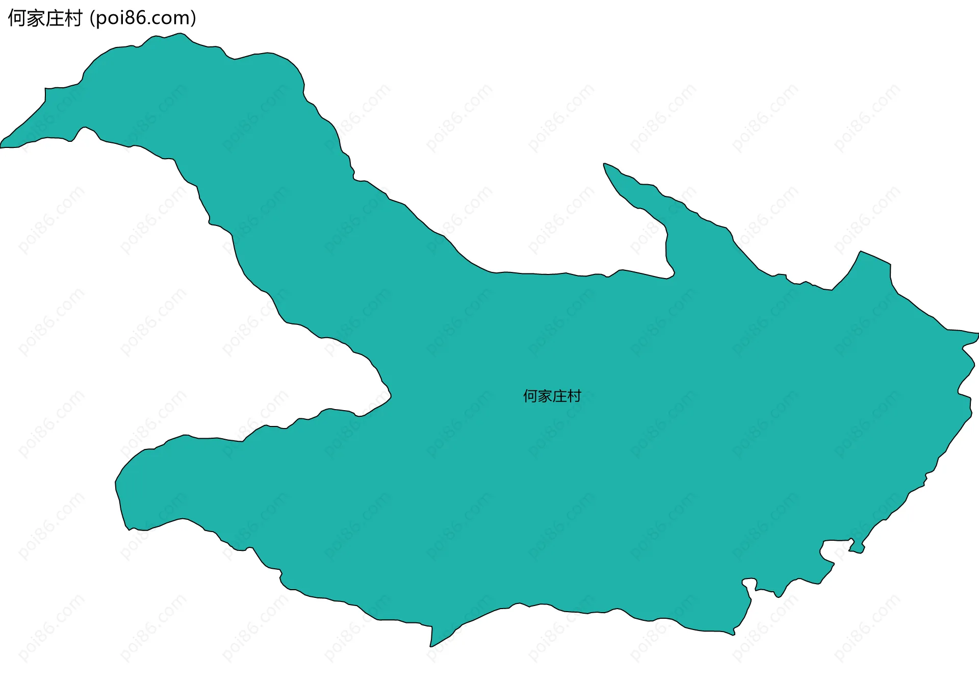 何家庄村边界地图