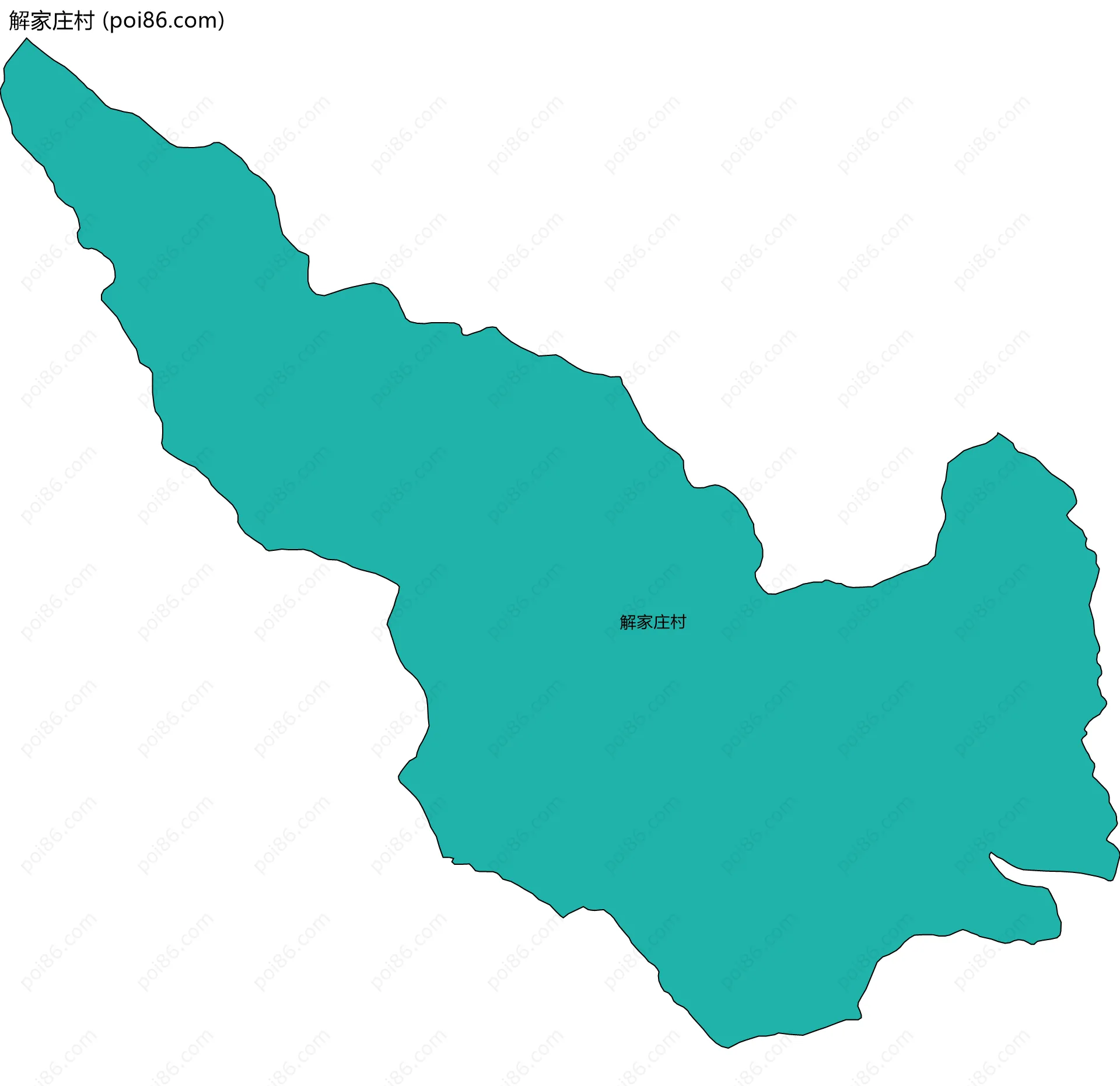 解家庄村边界地图