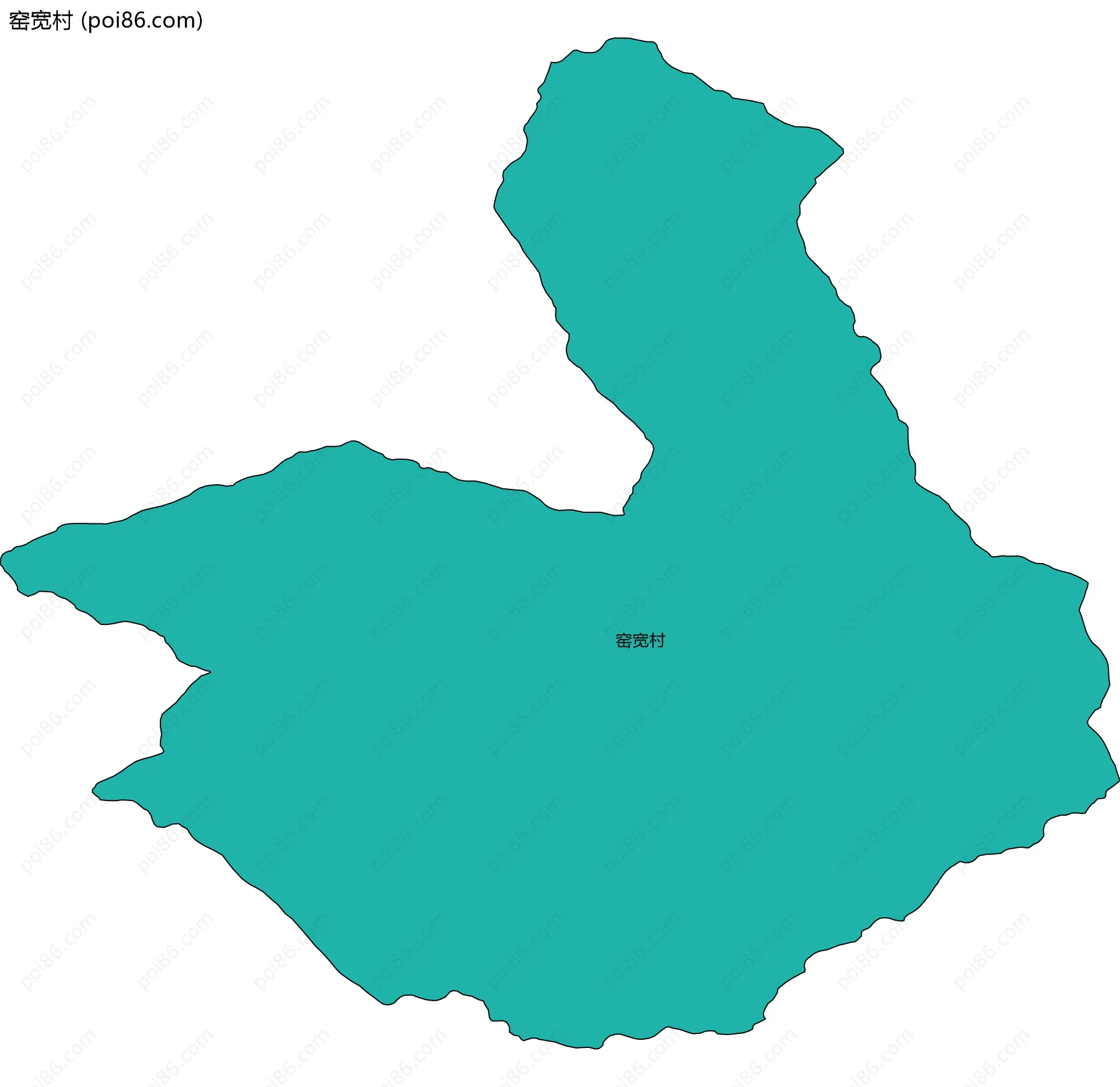 窑宽村边界地图