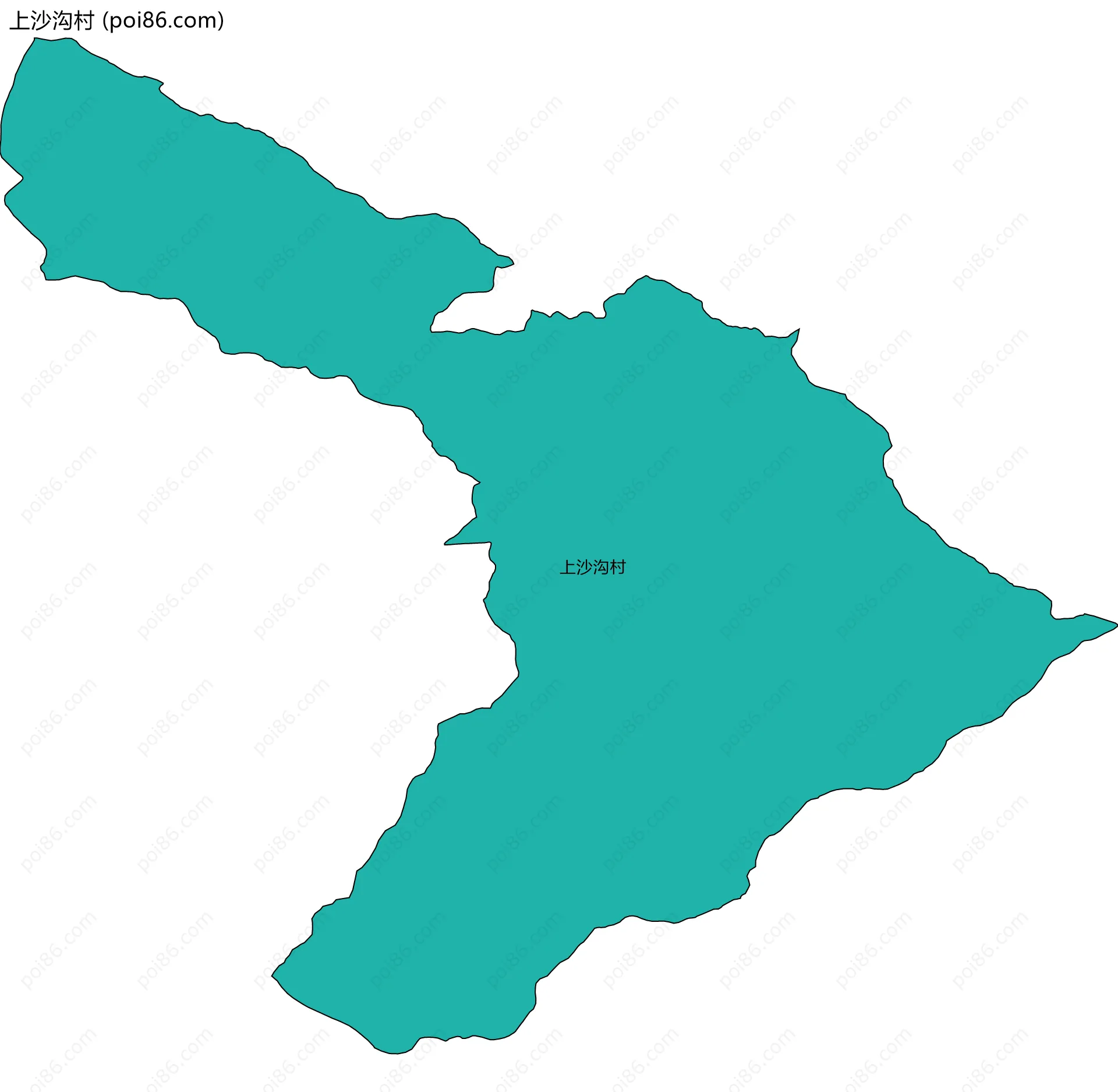 上沙沟村边界地图