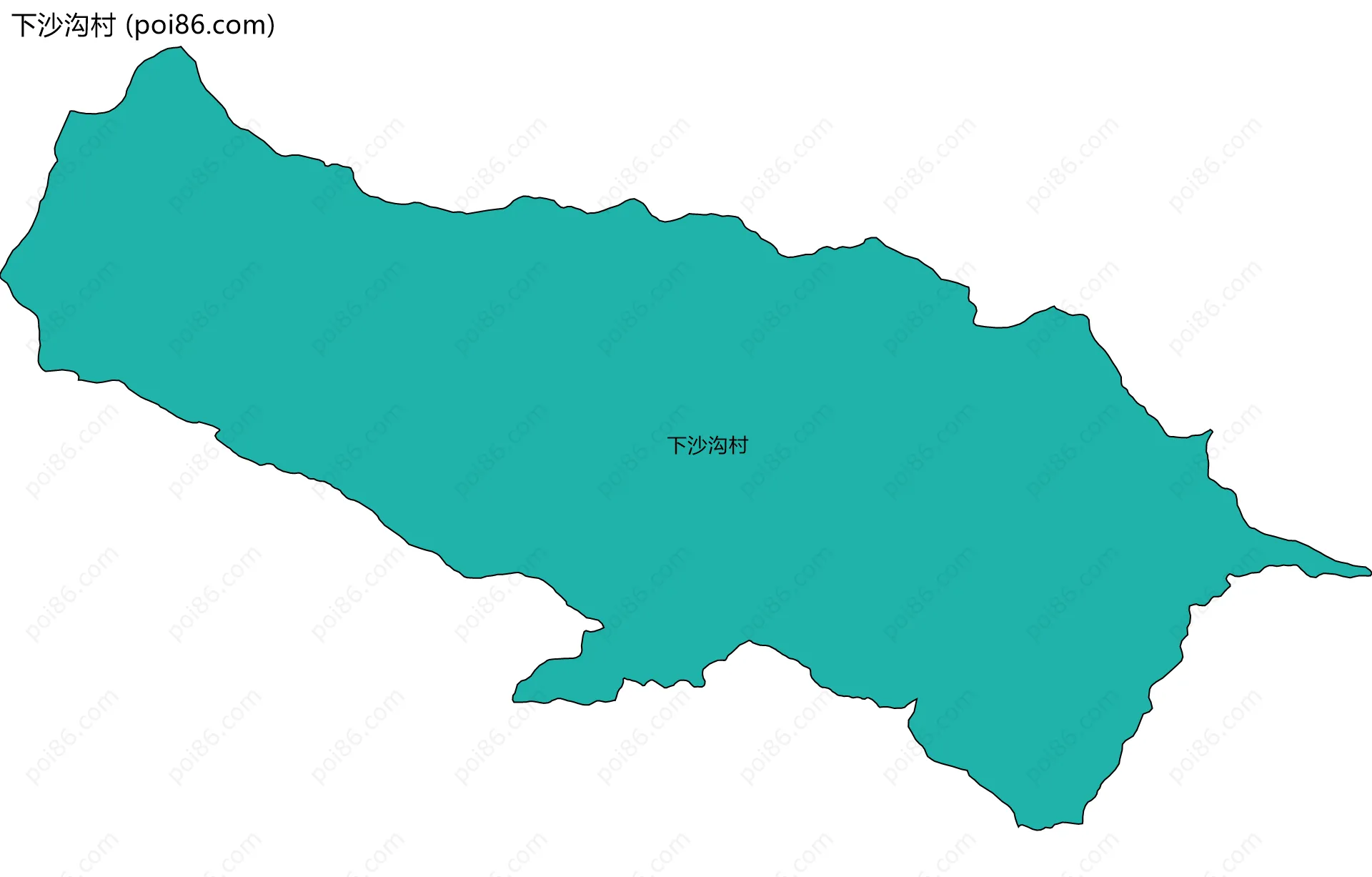 下沙沟村边界地图