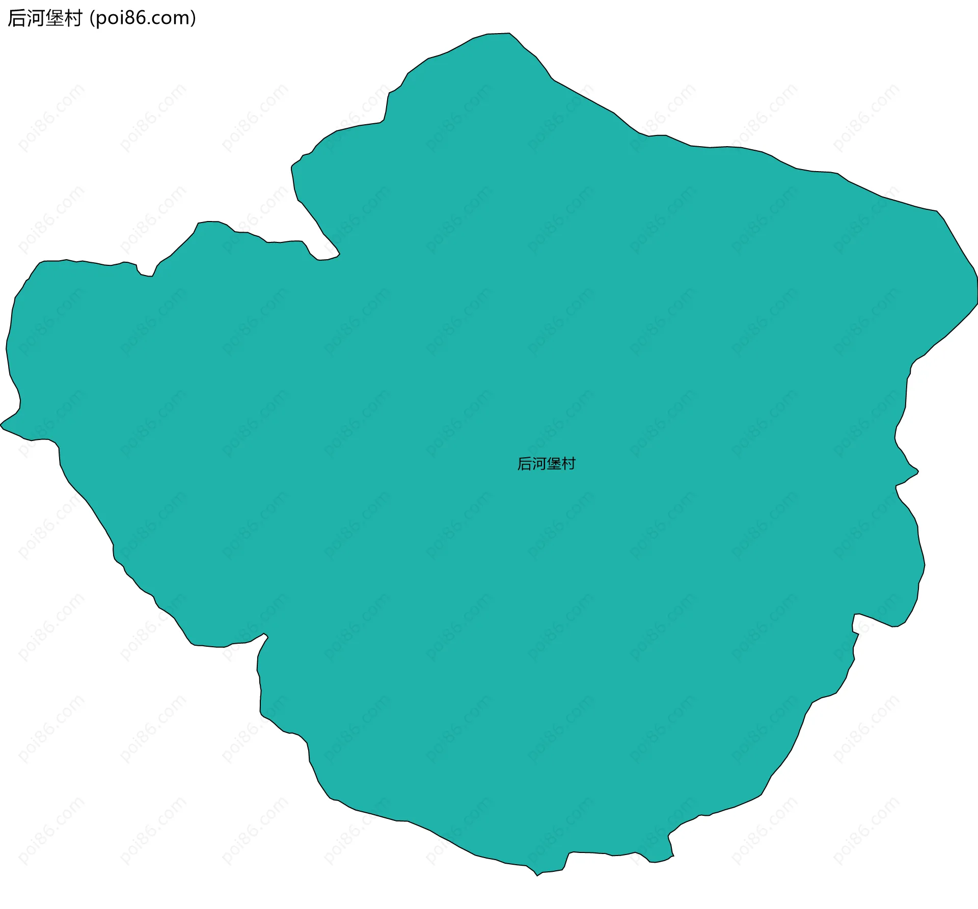 后河堡村边界地图