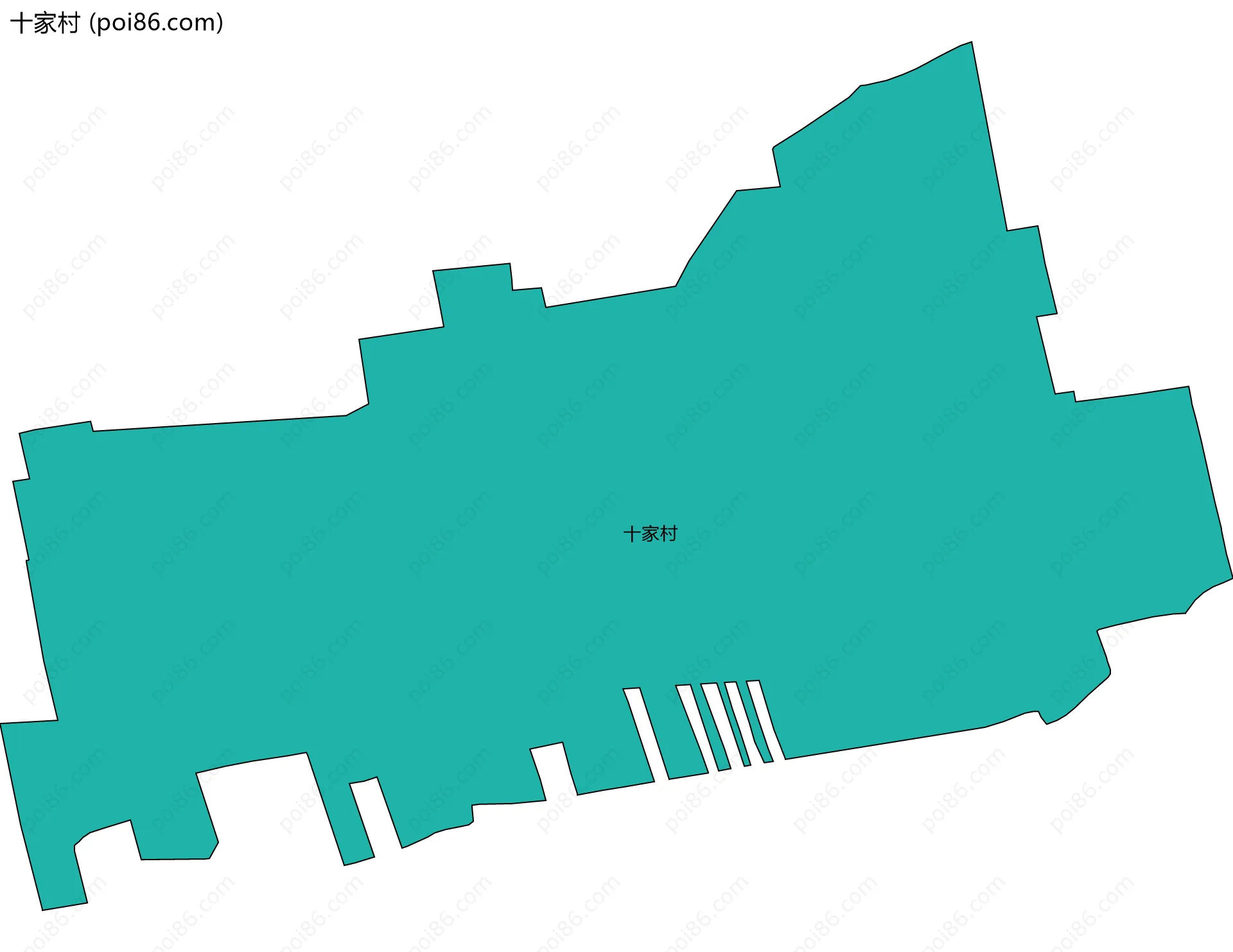 十家村边界地图