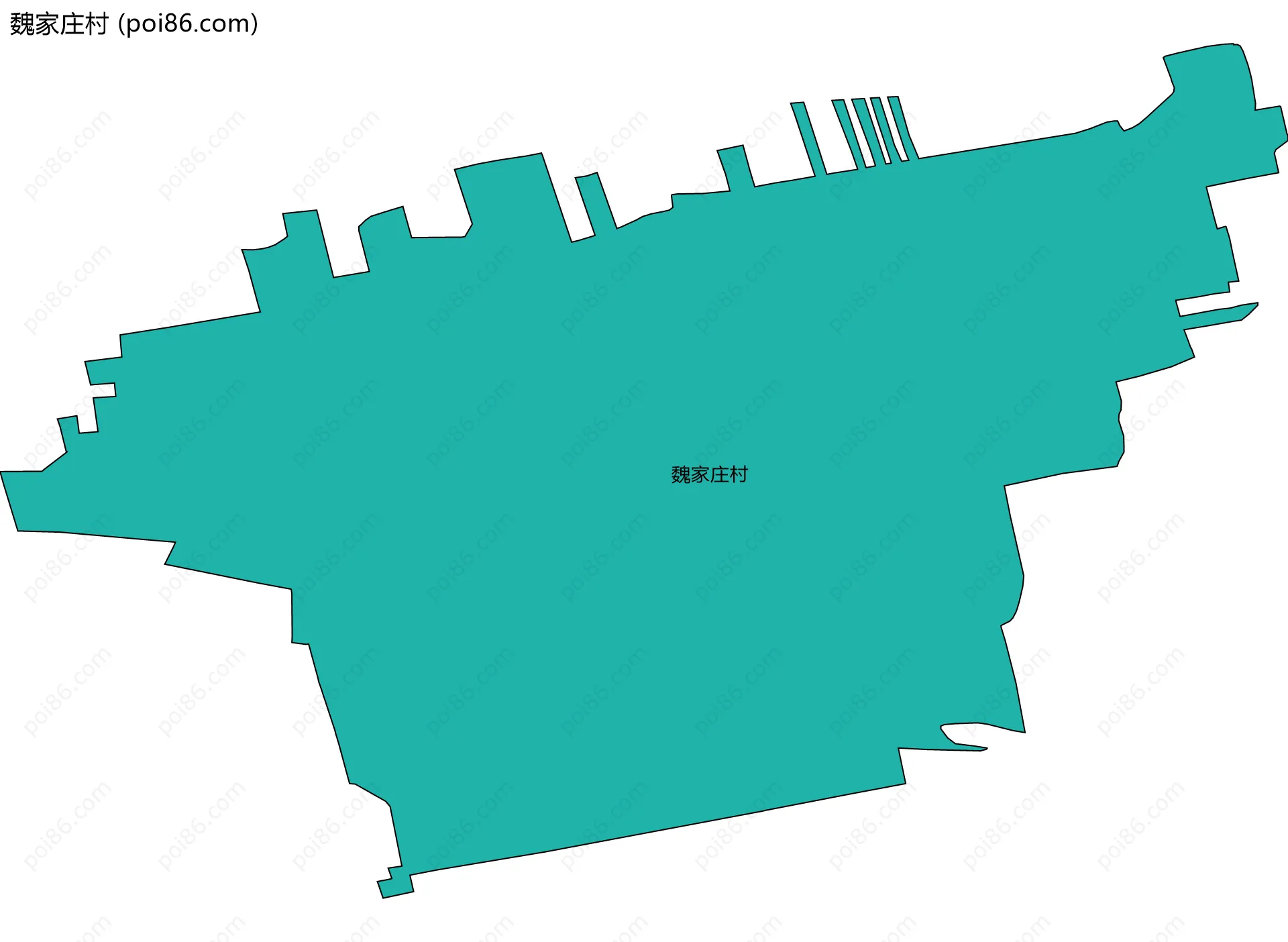 魏家庄村边界地图