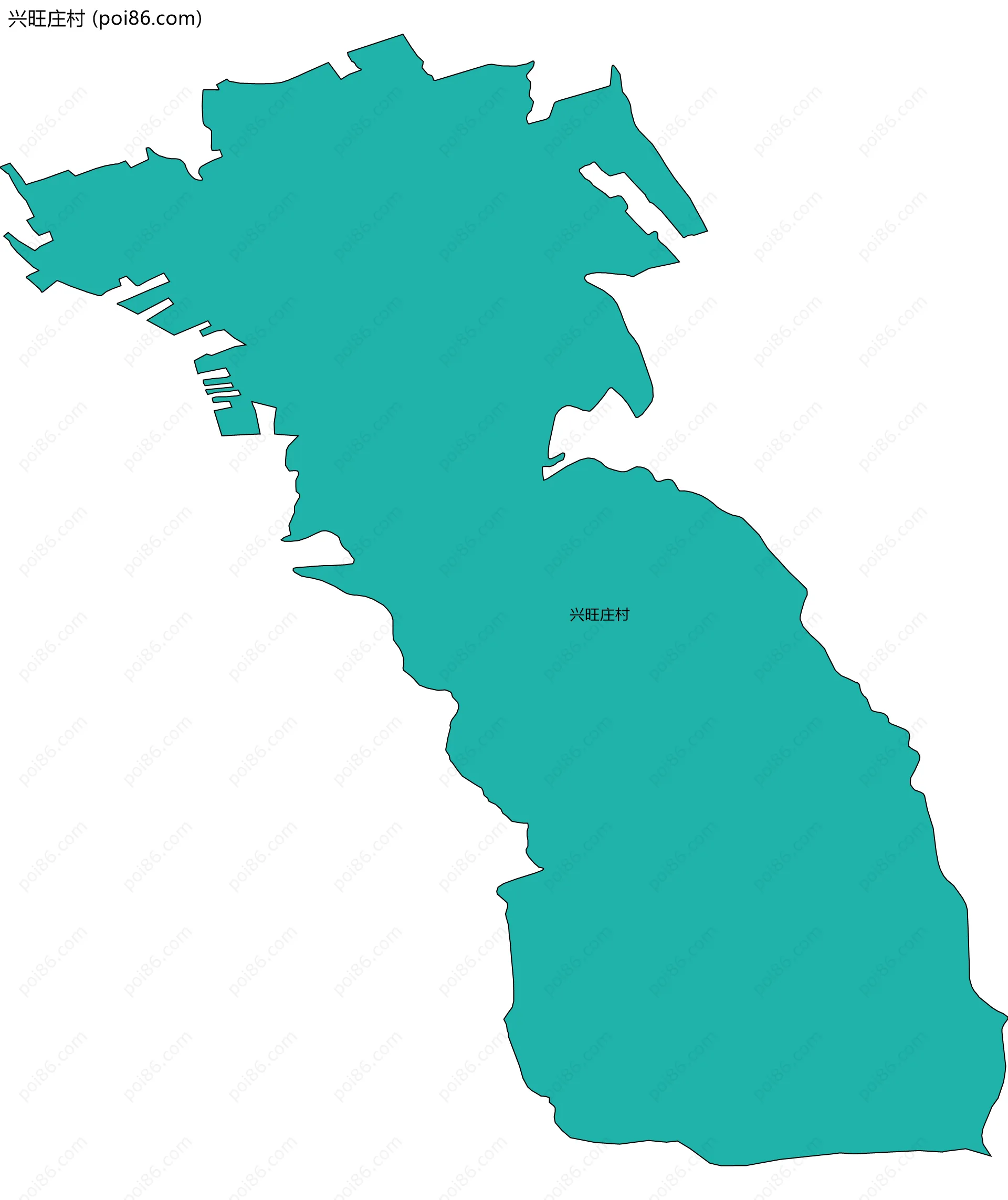 兴旺庄村边界地图
