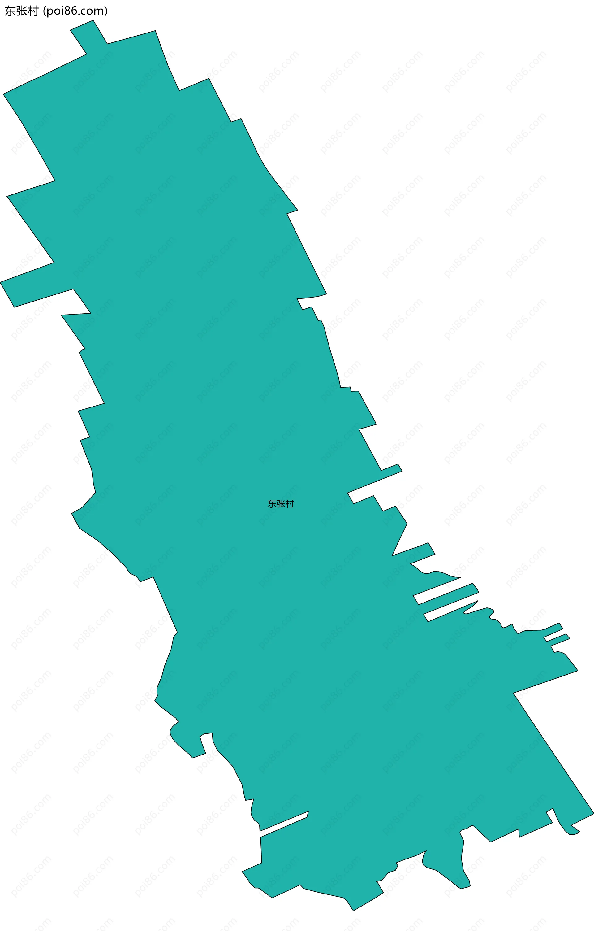 东张村边界地图