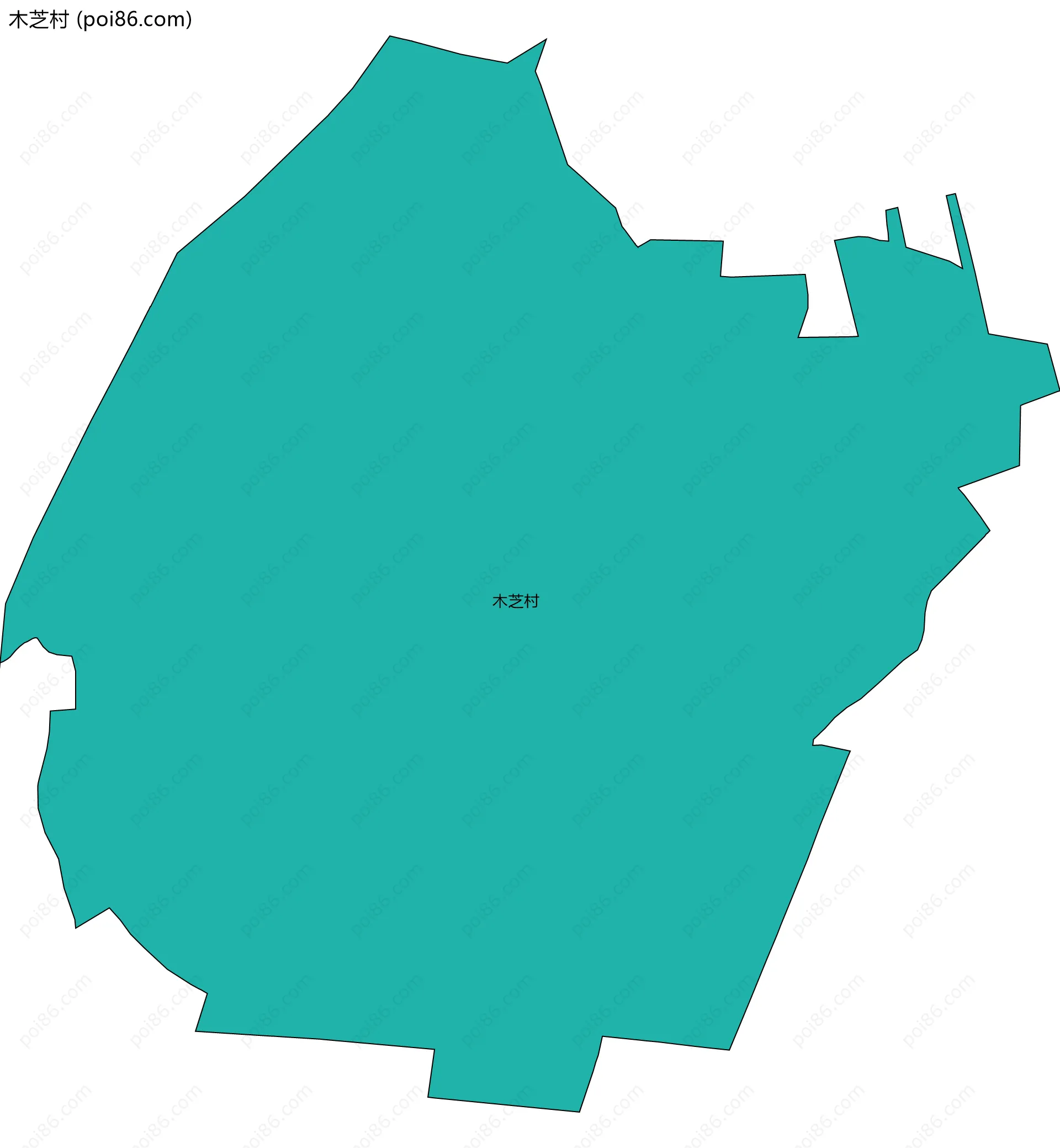 木芝村边界地图