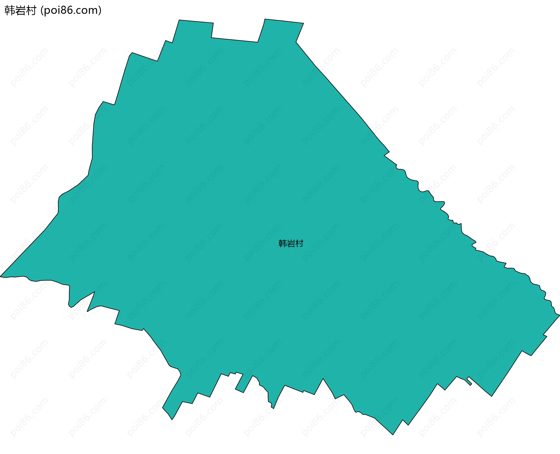 韩岩村边界地图