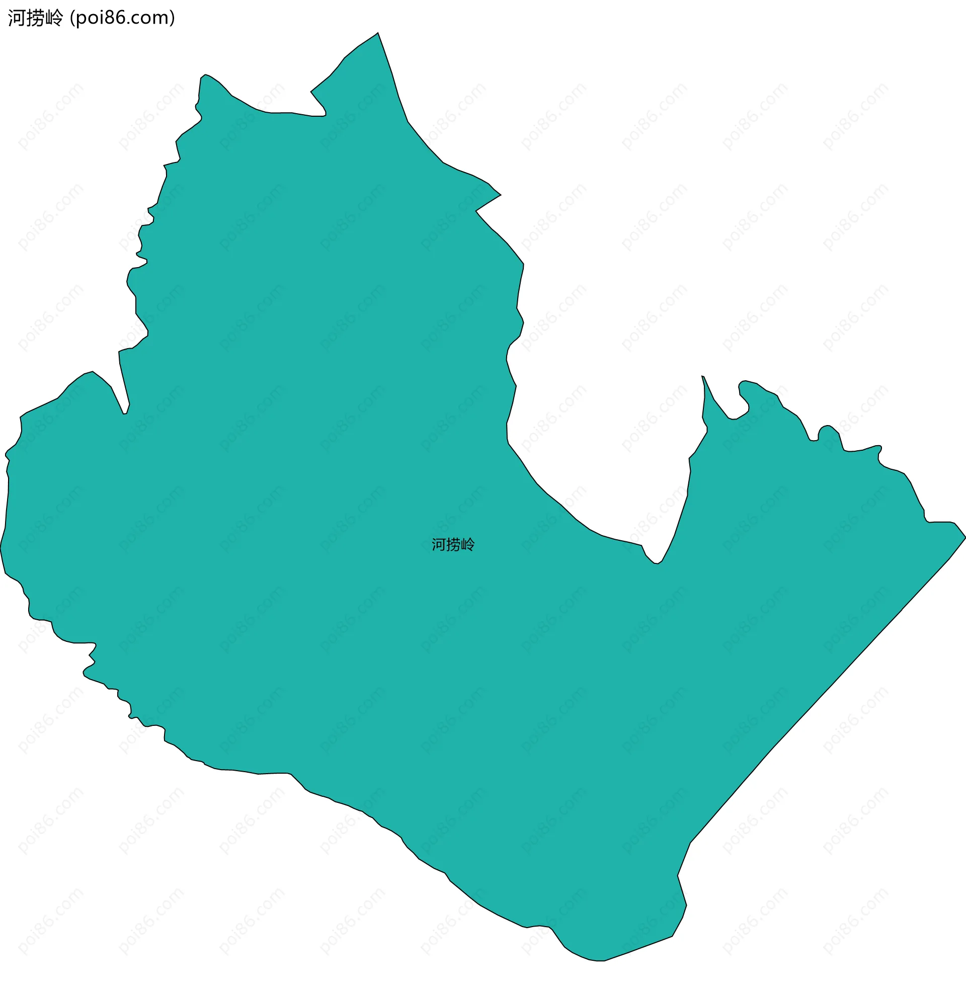 河捞岭边界地图