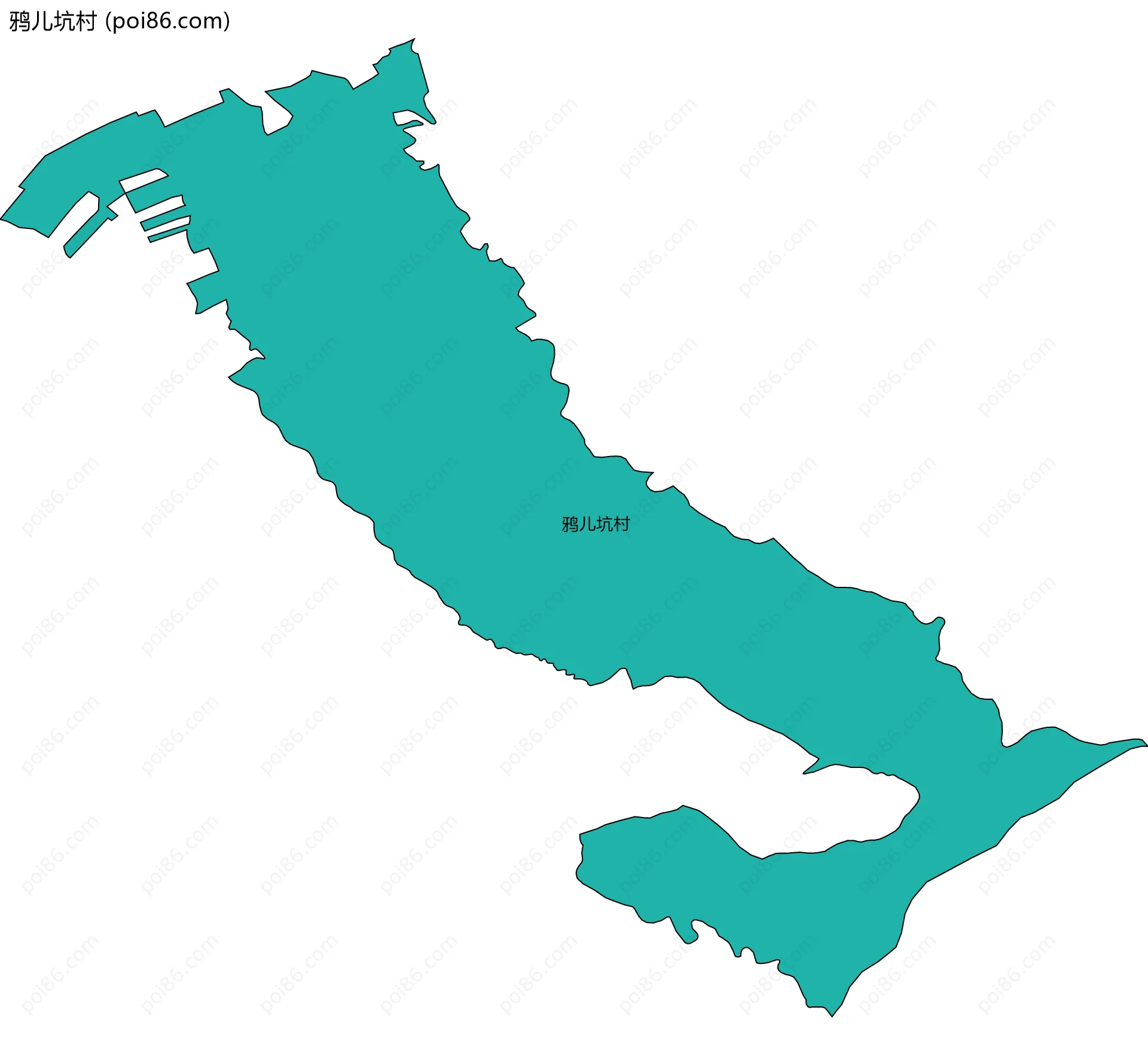 鸦儿坑村边界地图