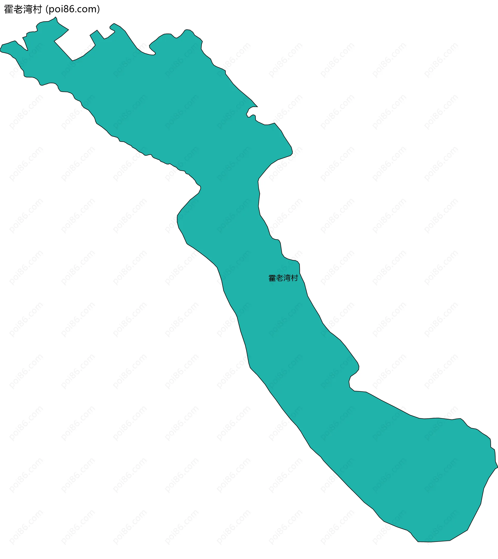 霍老湾村边界地图