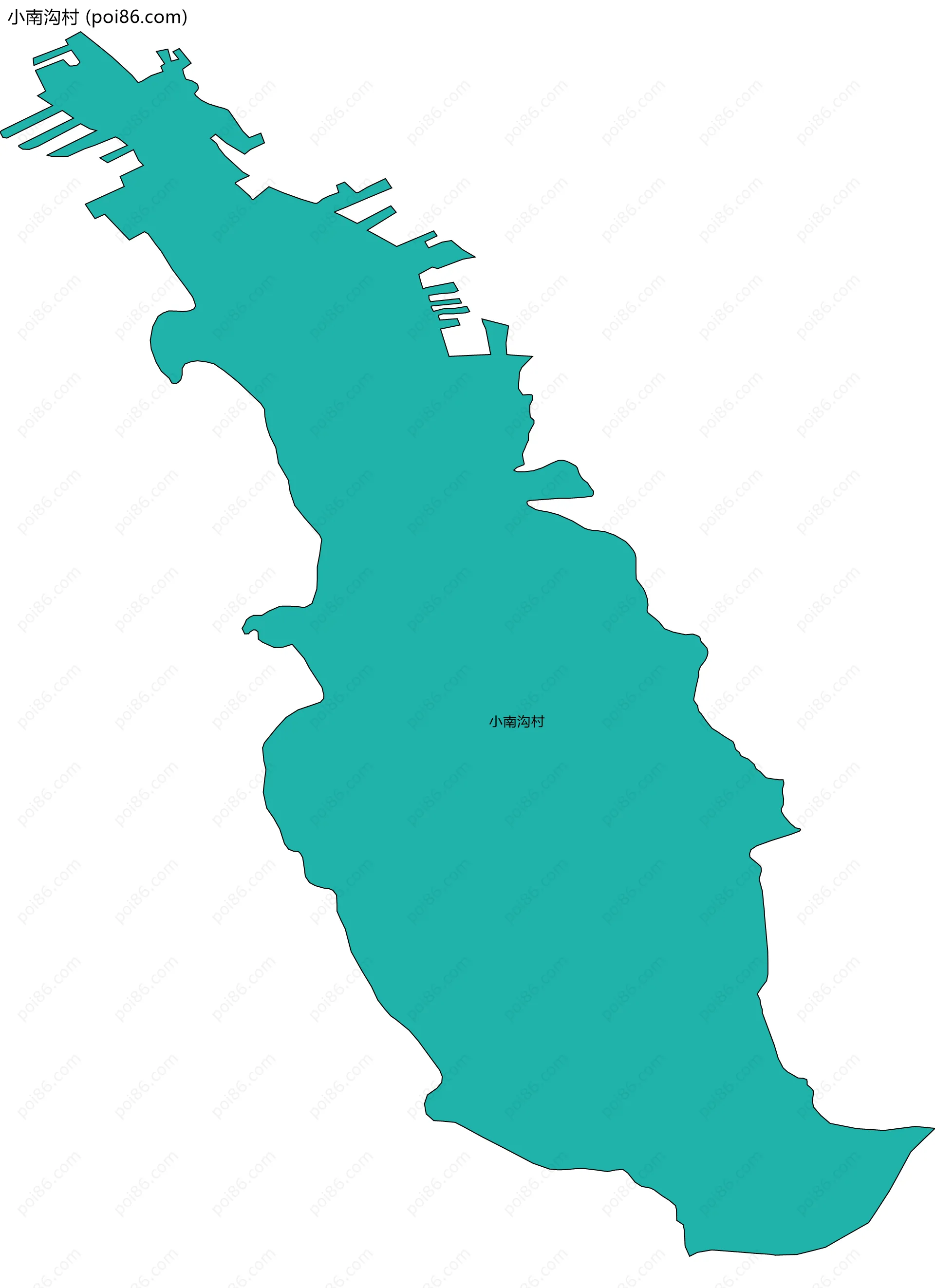 小南沟村边界地图