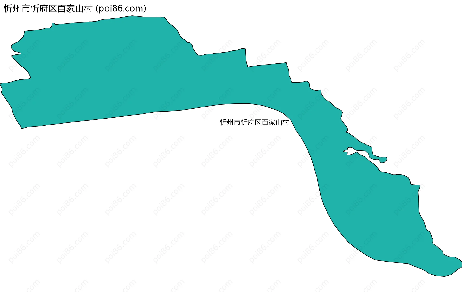 忻州市忻府区百家山村边界地图