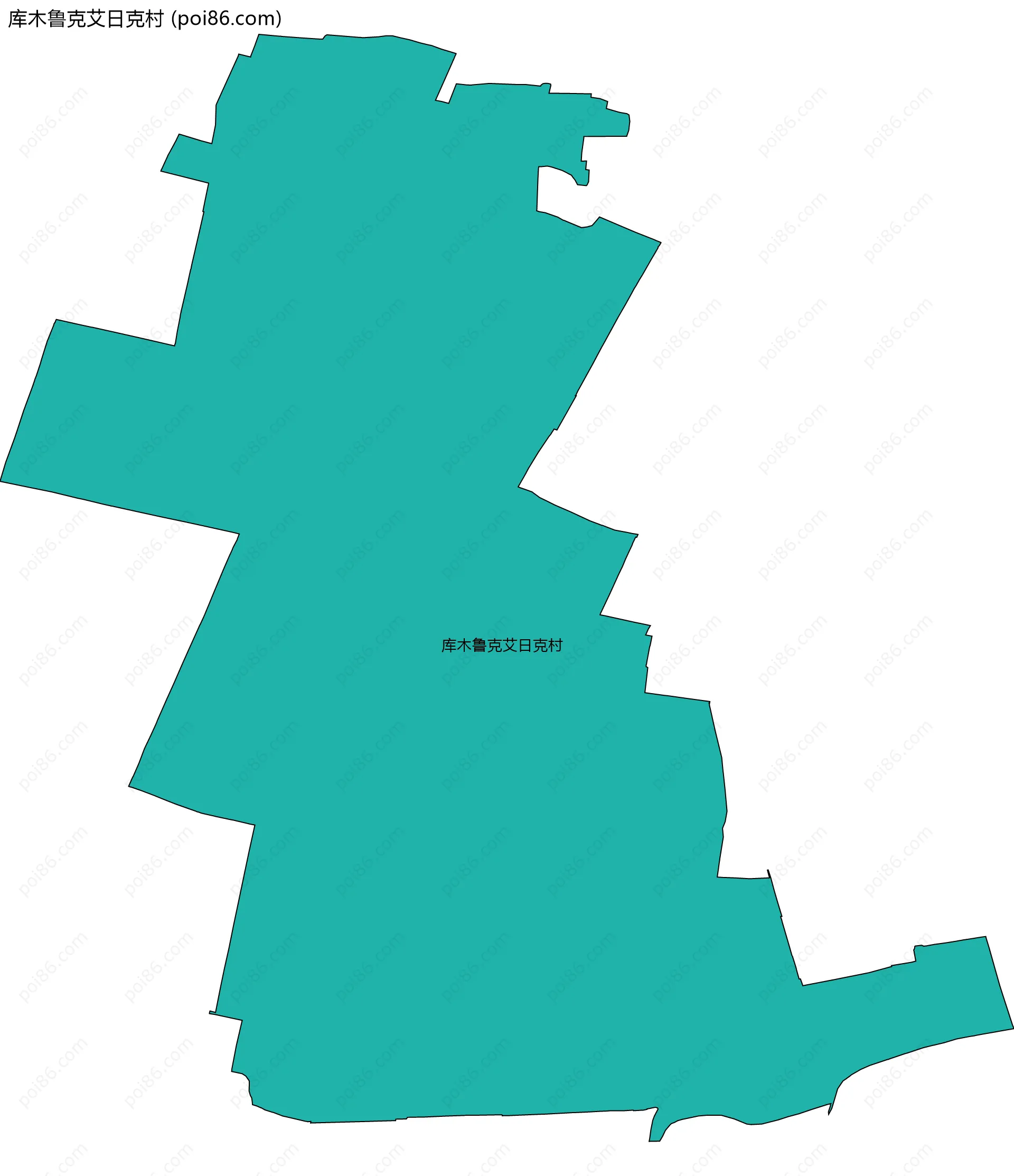 库木鲁克艾日克村边界地图