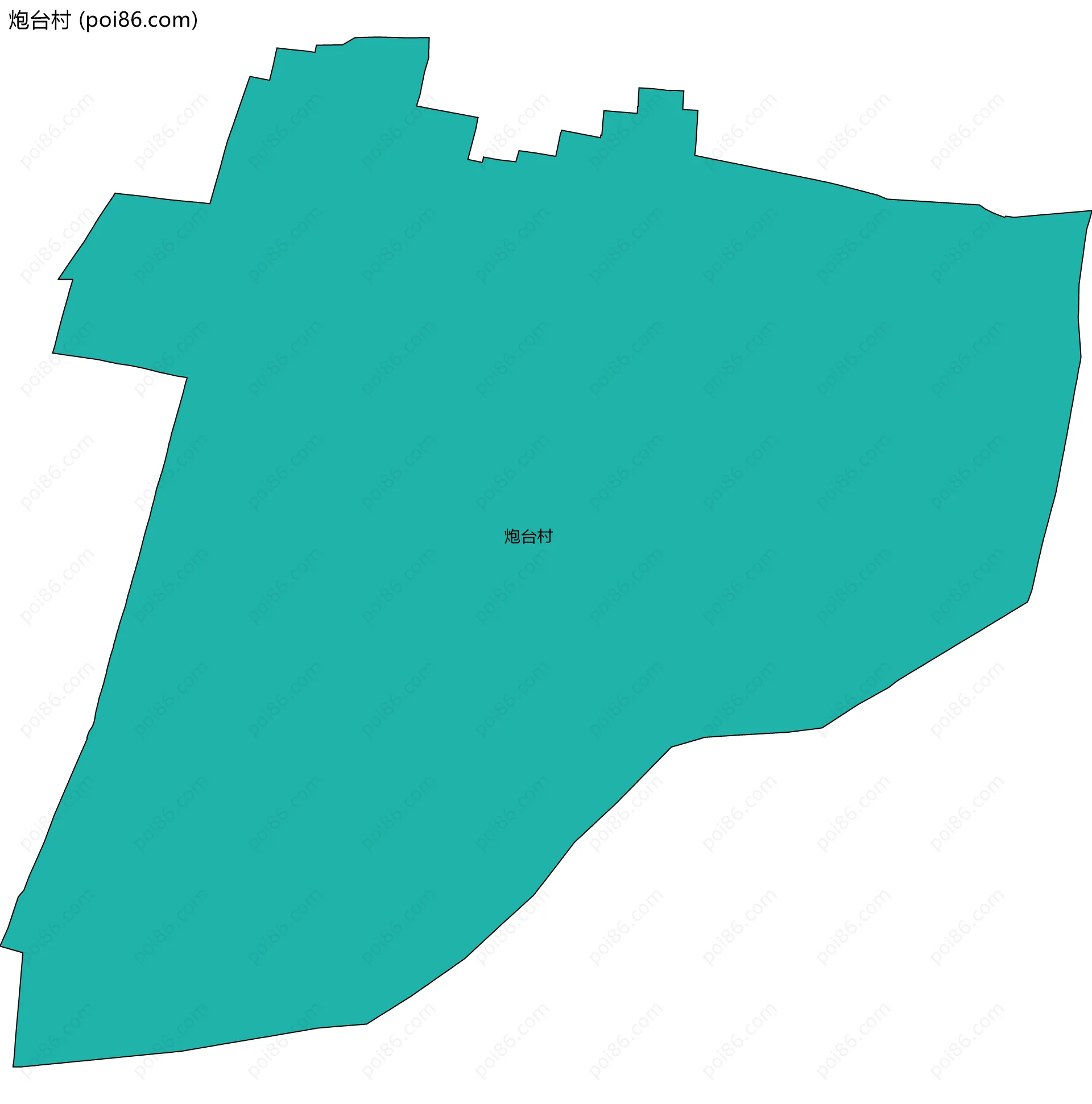 炮台村边界地图