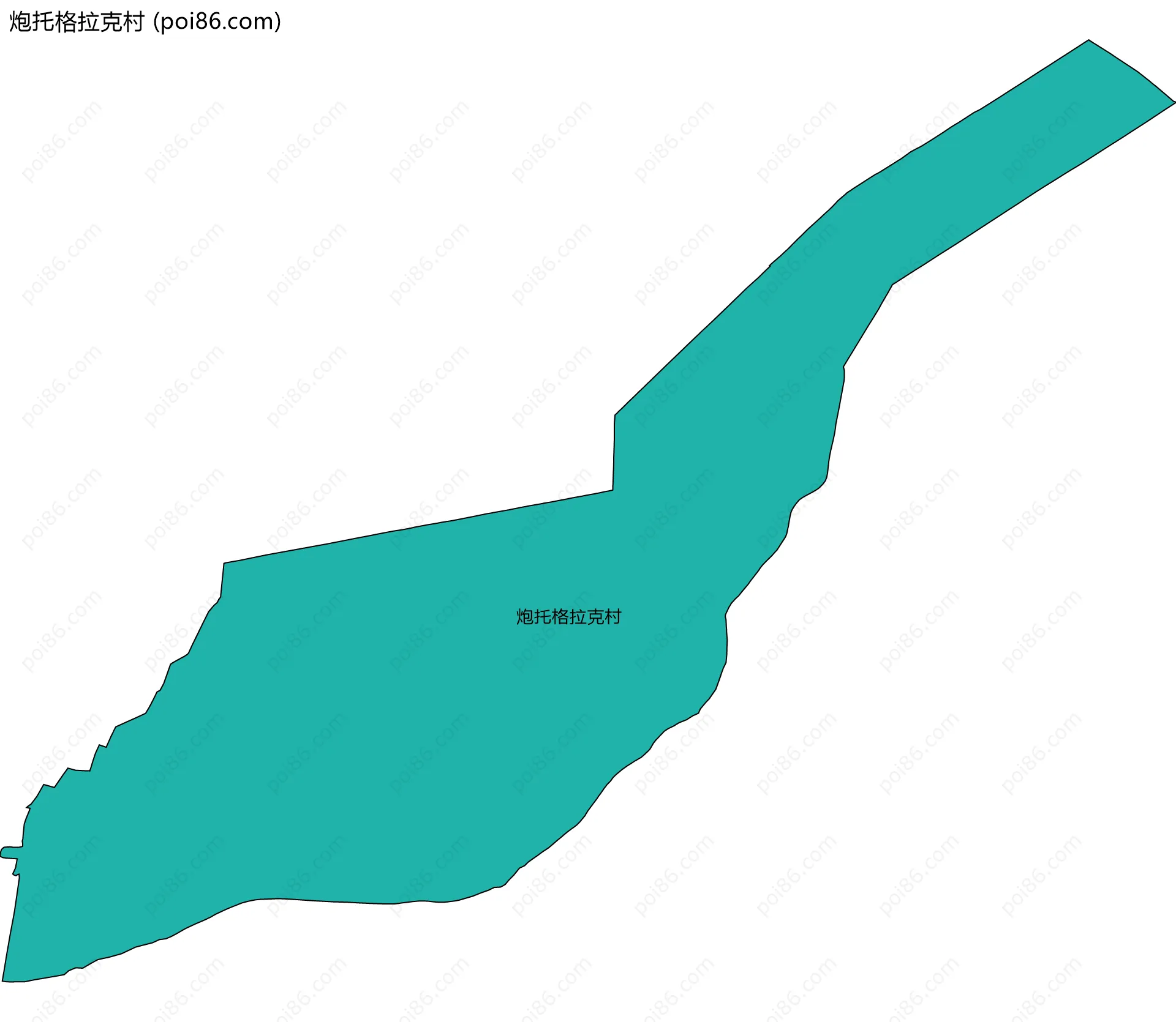 炮托格拉克村边界地图