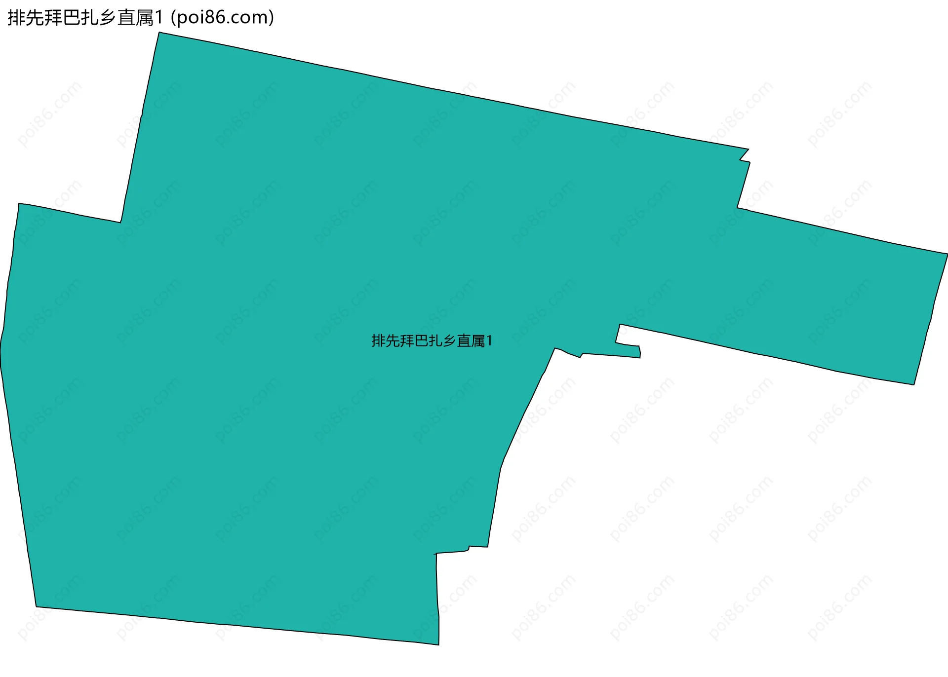 排先拜巴扎乡直属1边界地图