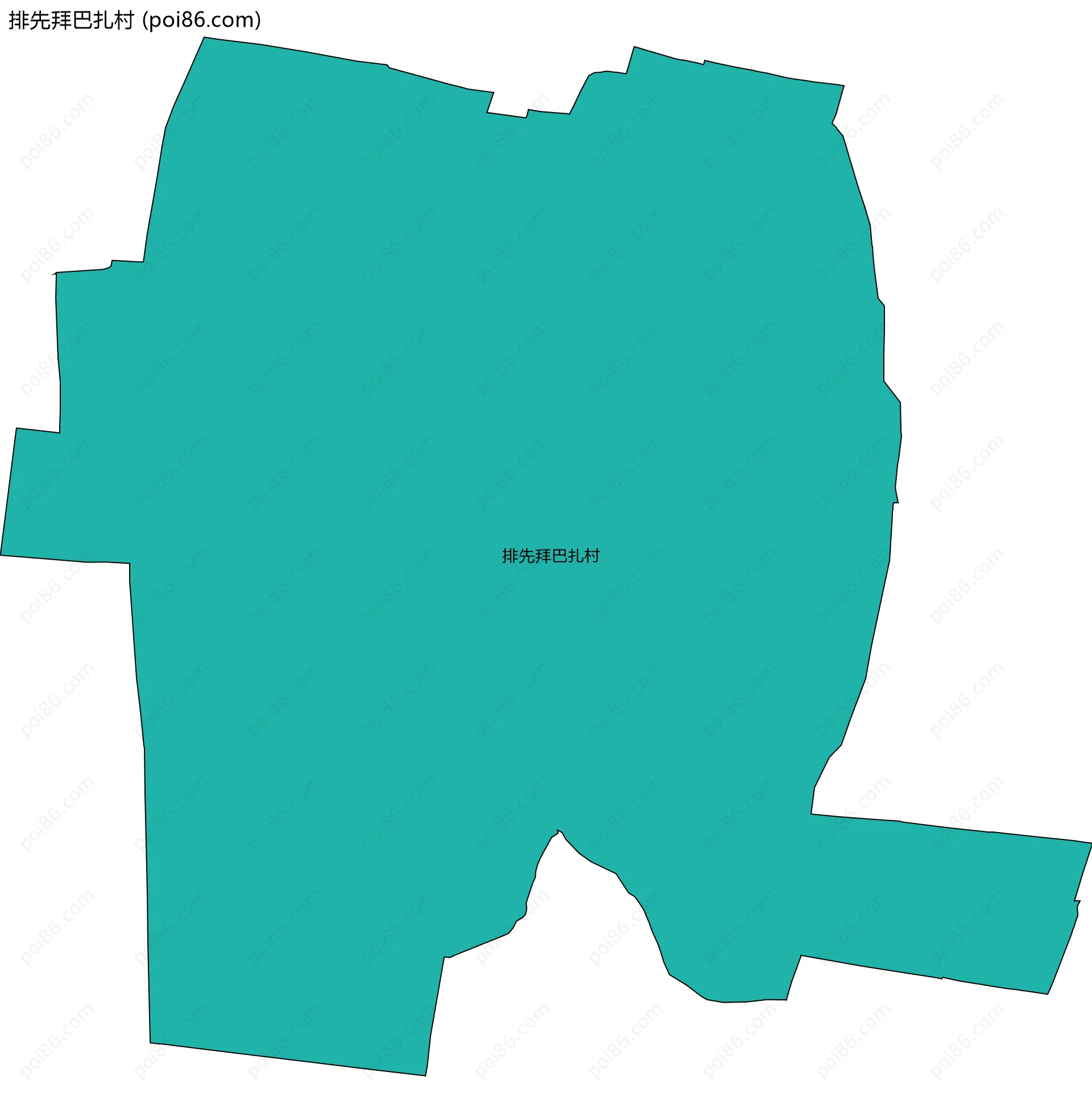 排先拜巴扎村边界地图
