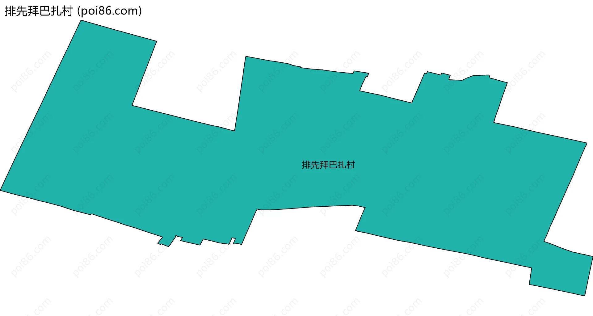 排先拜巴扎村边界地图