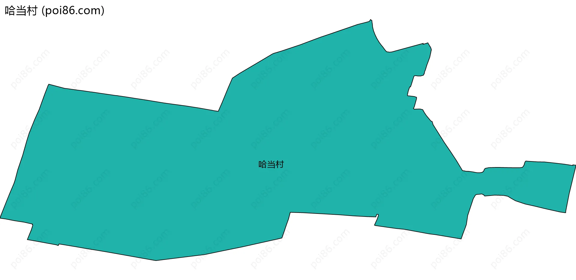 哈当村边界地图