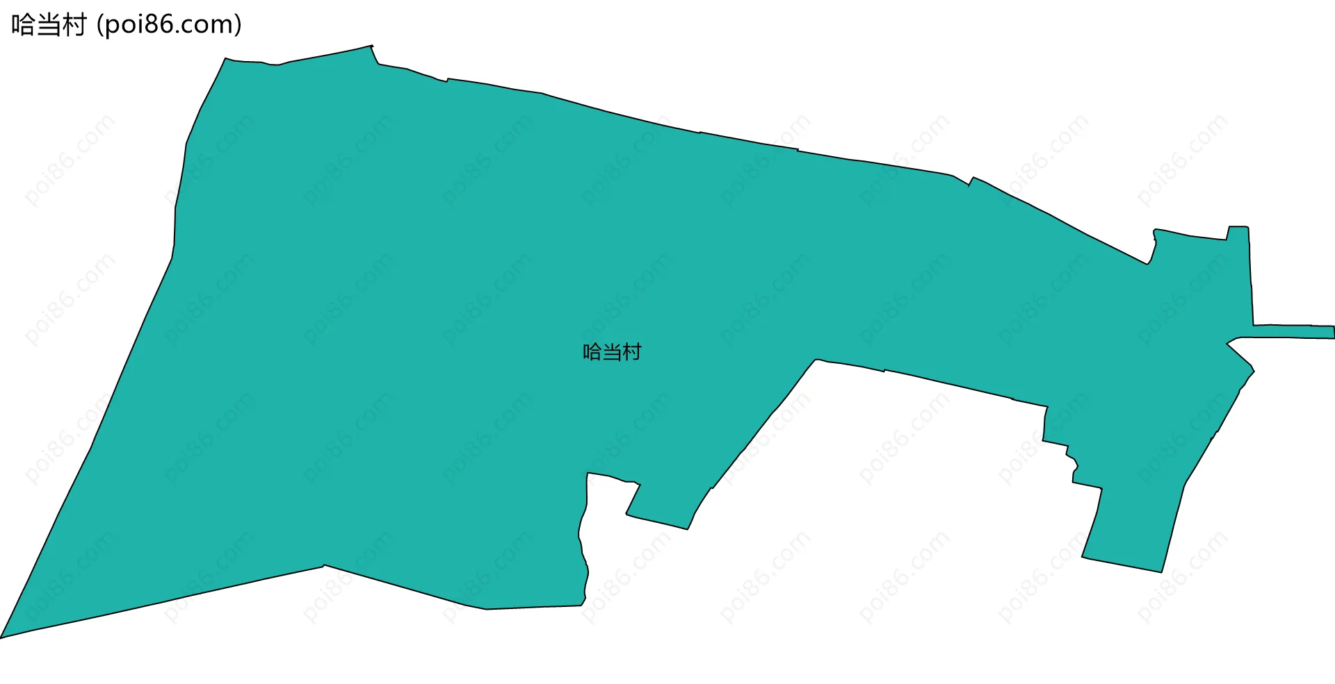 哈当村边界地图