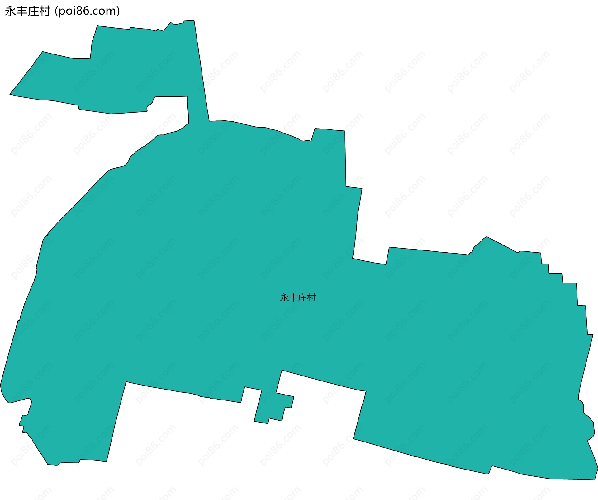 永丰庄村边界地图