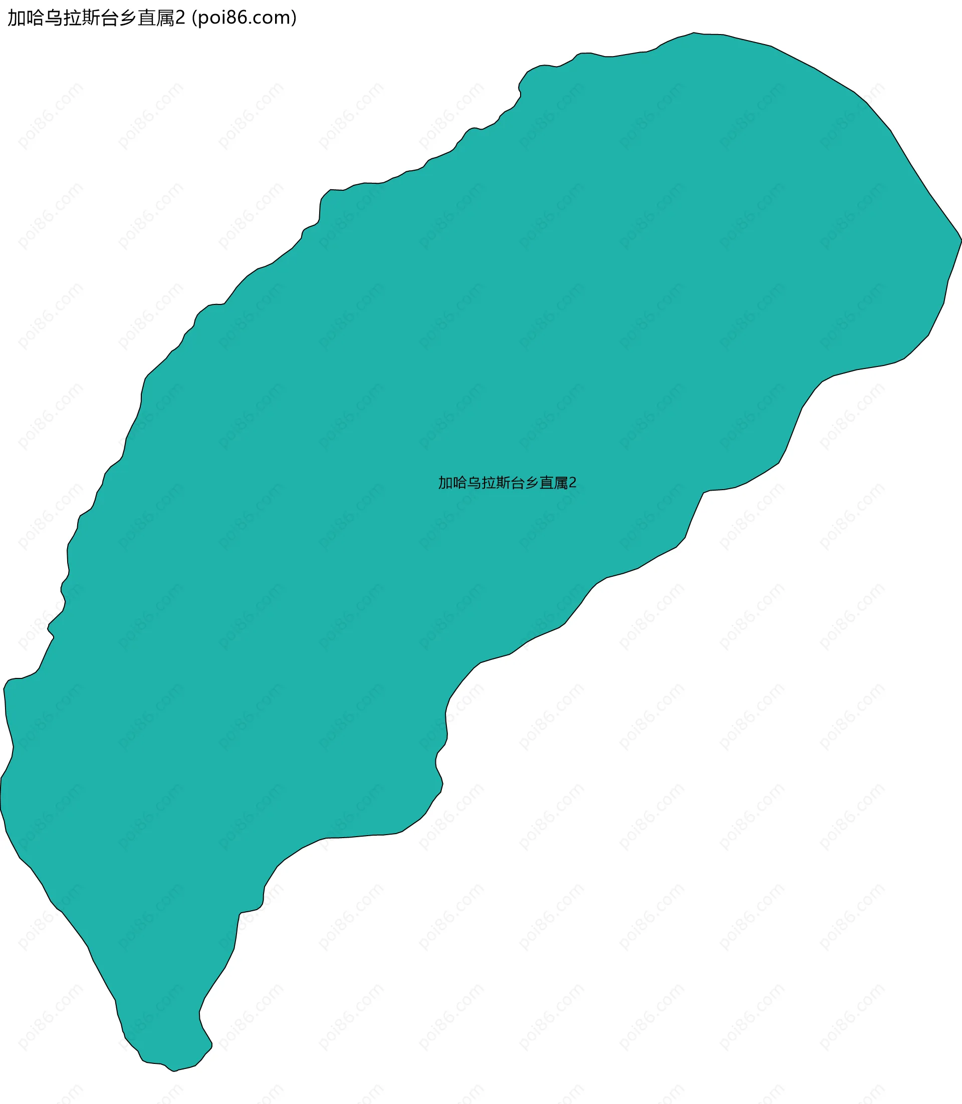 加哈乌拉斯台乡直属2边界地图